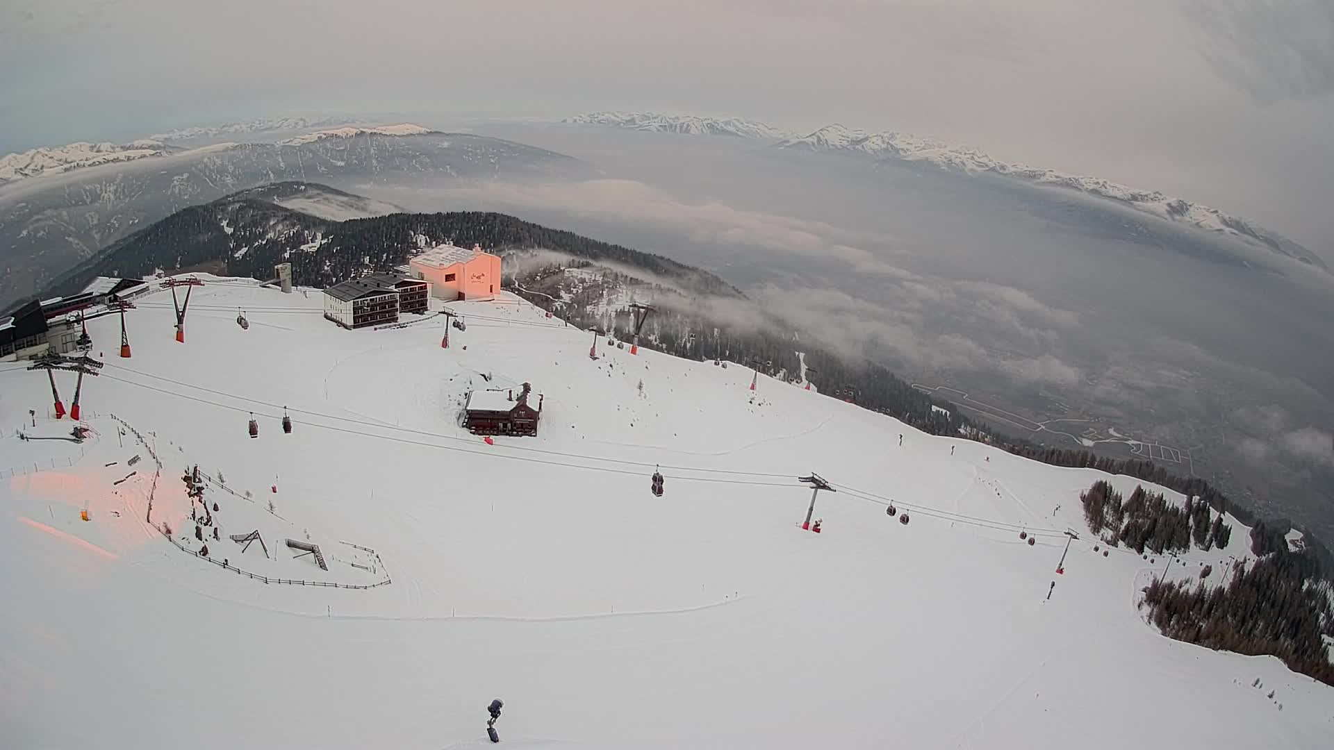 Kronplatz peak Ski resort | view to Bruneck