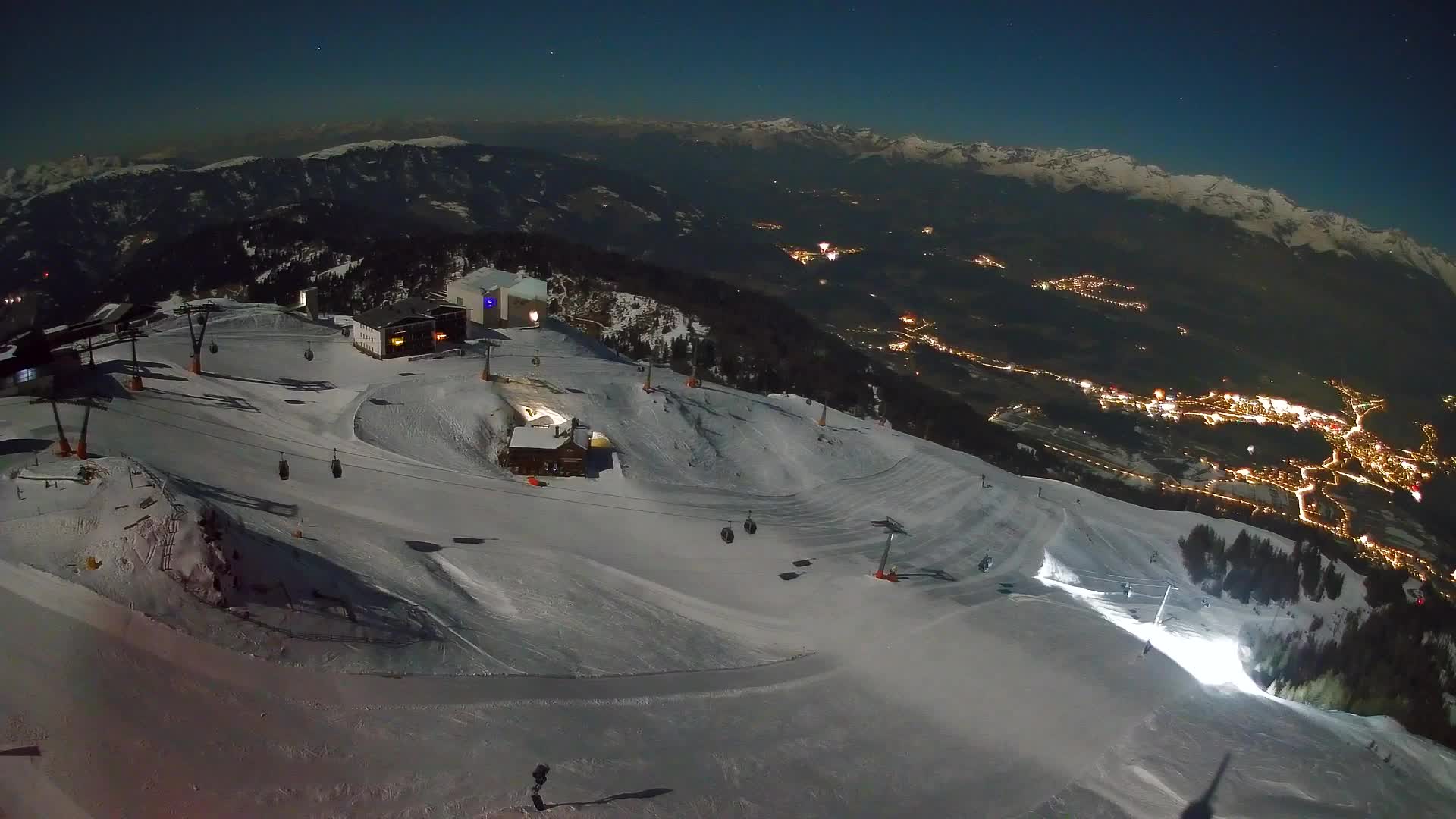 Station de ski Kronplatz sommet | vue sur Brunico