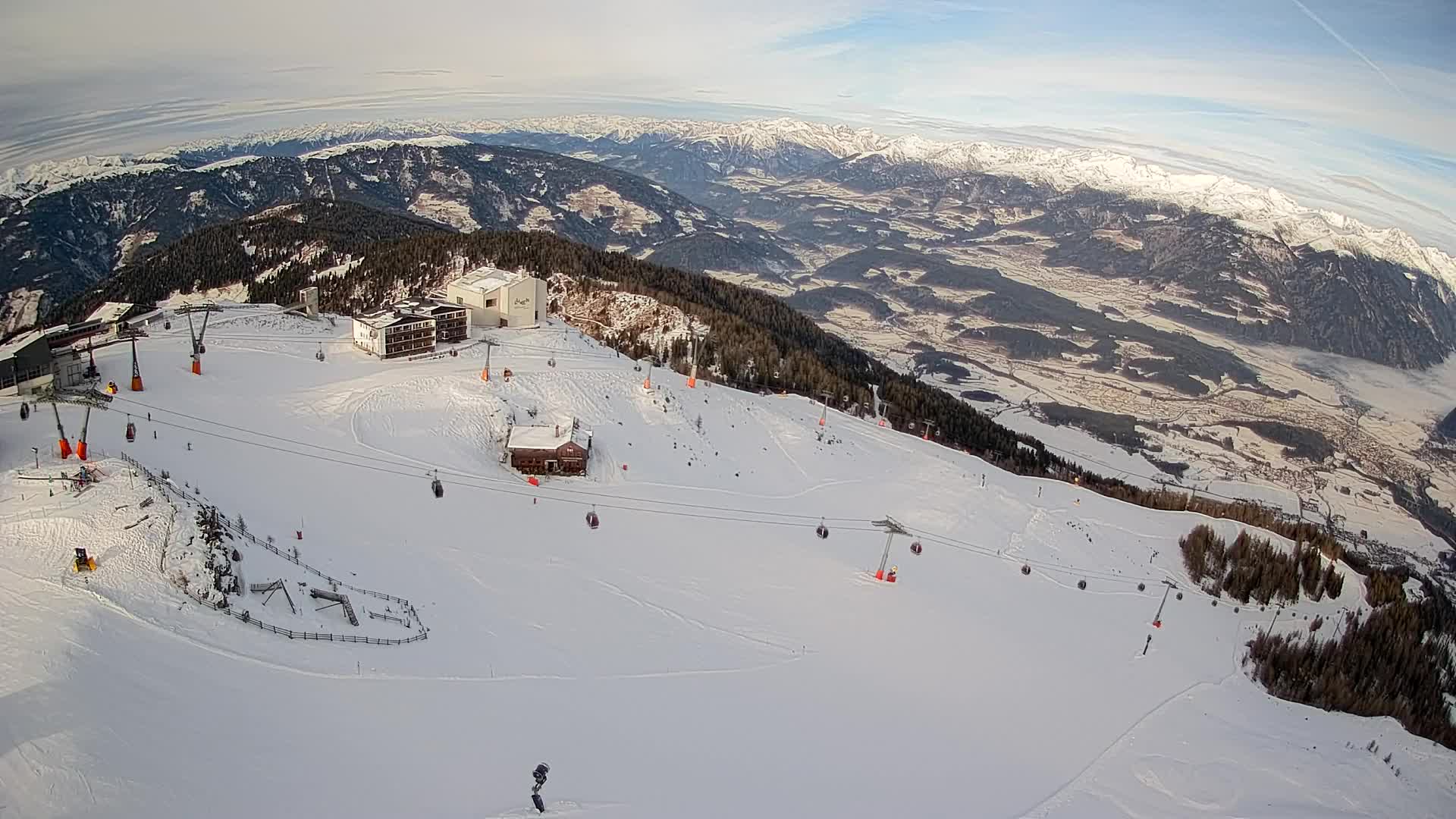 Kronplatz peak Ski resort | view to Bruneck