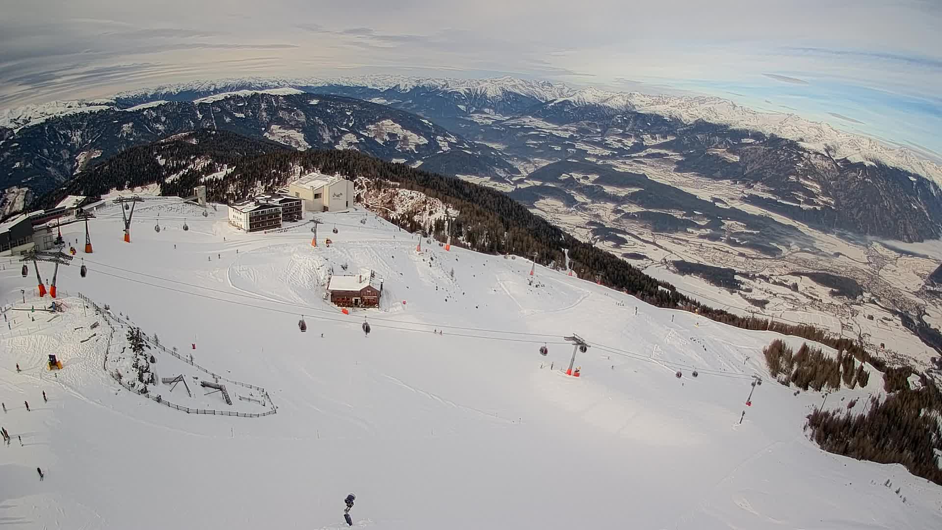 Kronplatz peak Ski resort | view to Bruneck