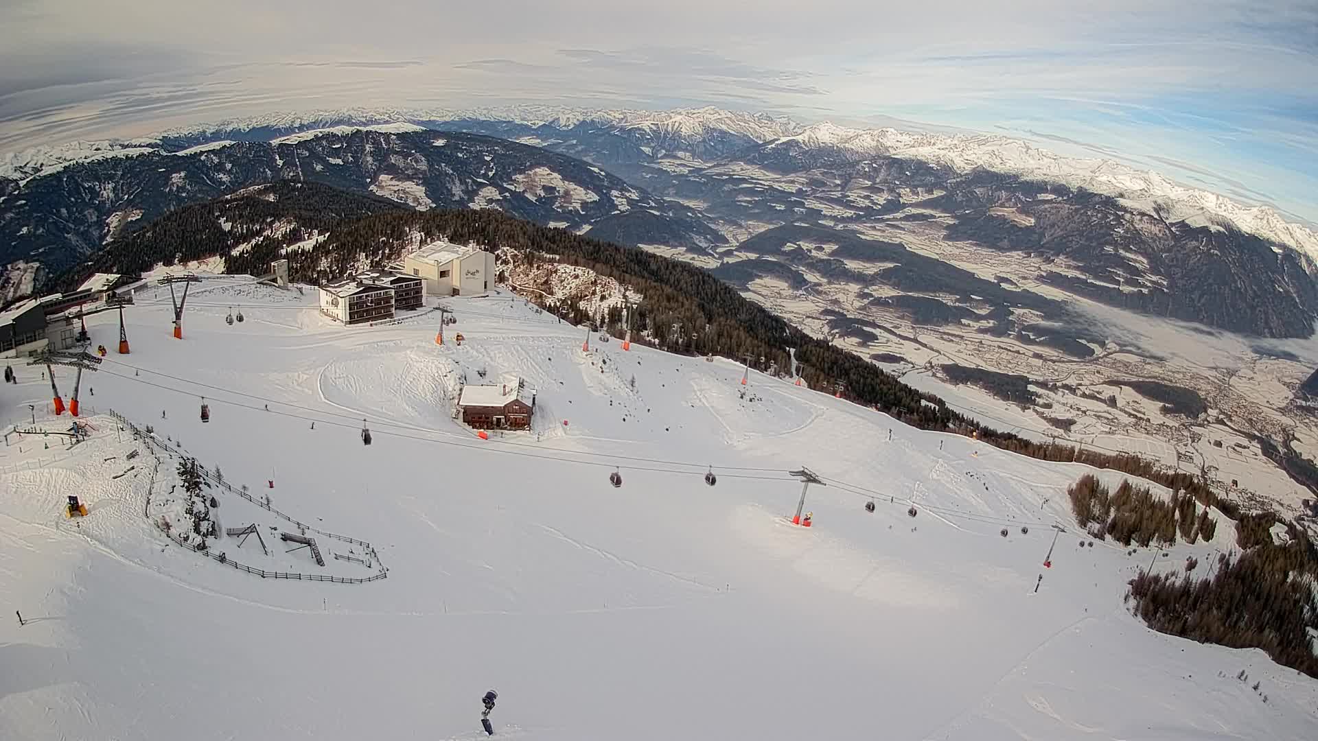 Kronplatz peak Ski resort | view to Bruneck