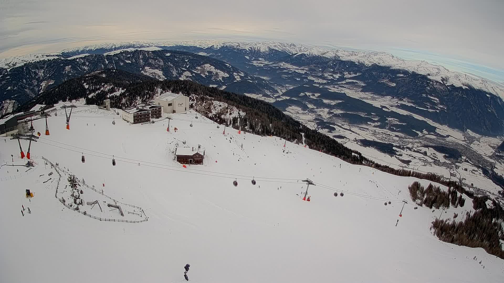 Kronplatz peak Ski resort | view to Bruneck