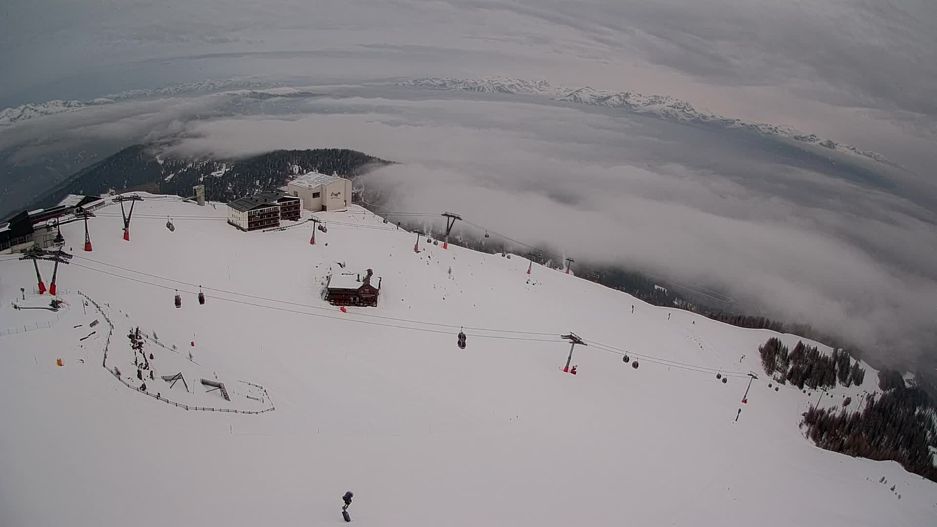 Kronplatz peak Ski resort | view to Bruneck