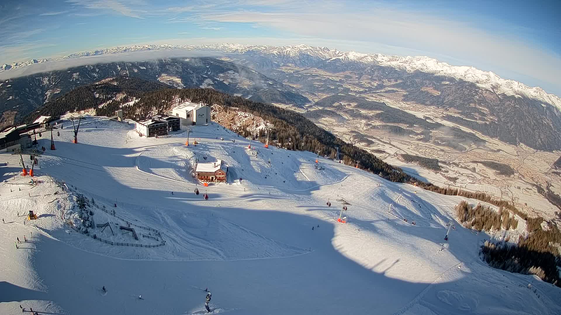 Station de ski Kronplatz sommet | vue sur Brunico