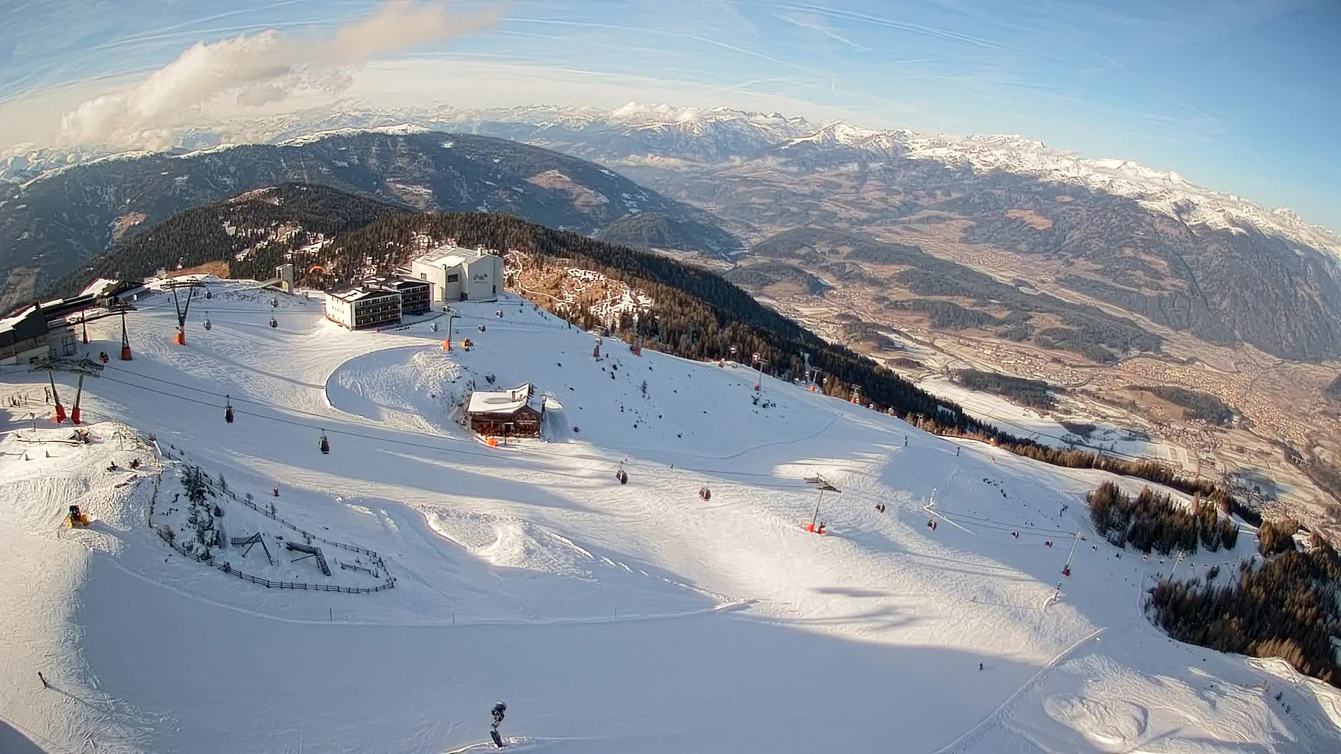 Kronplatz peak Ski resort | view to Bruneck