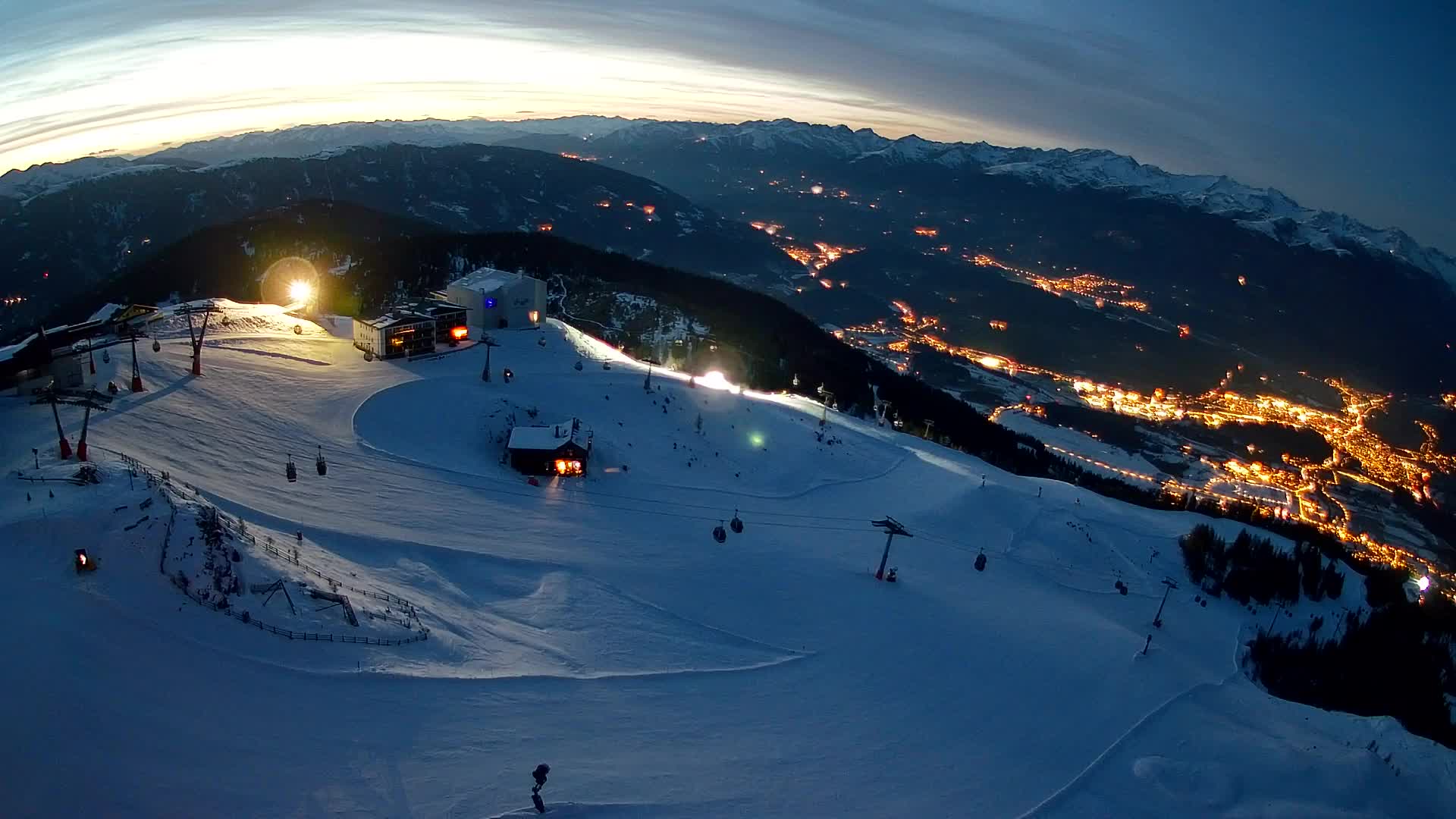 Kronplatz peak Ski resort | view to Bruneck