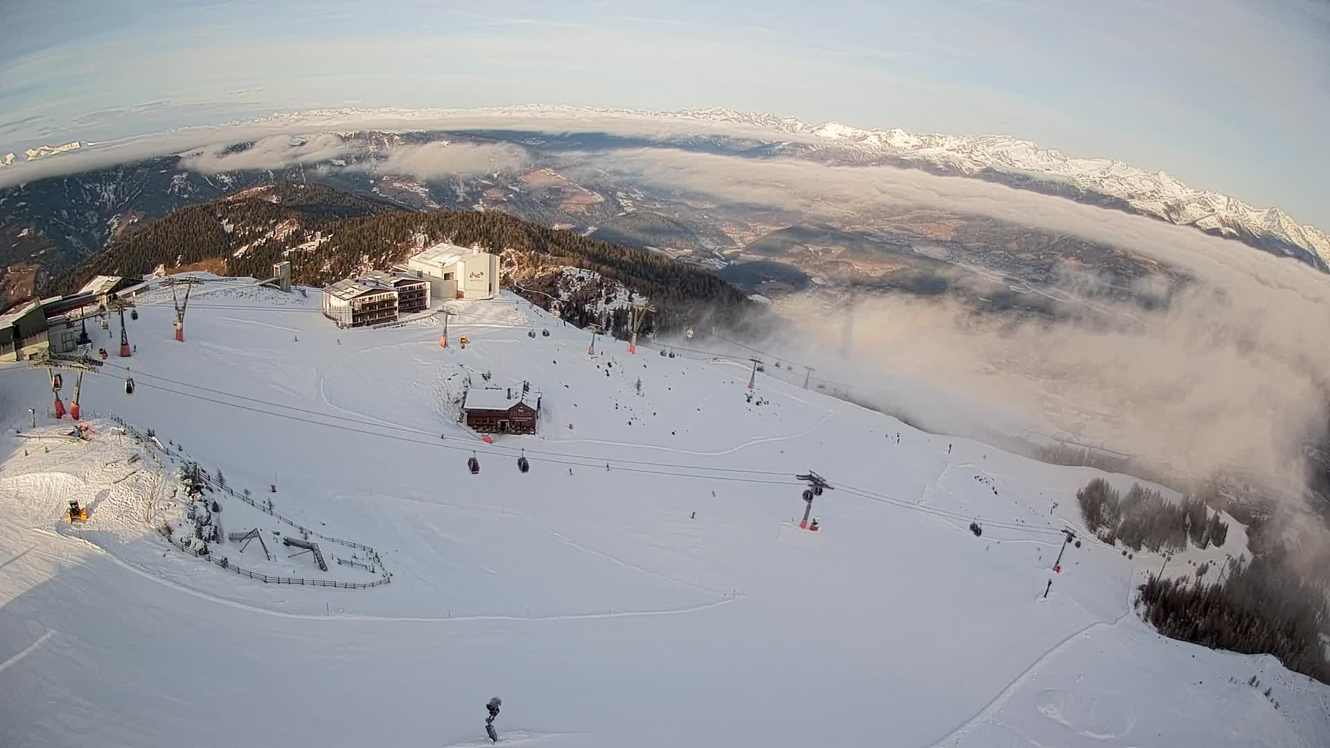 Station de ski Kronplatz sommet | vue sur Brunico