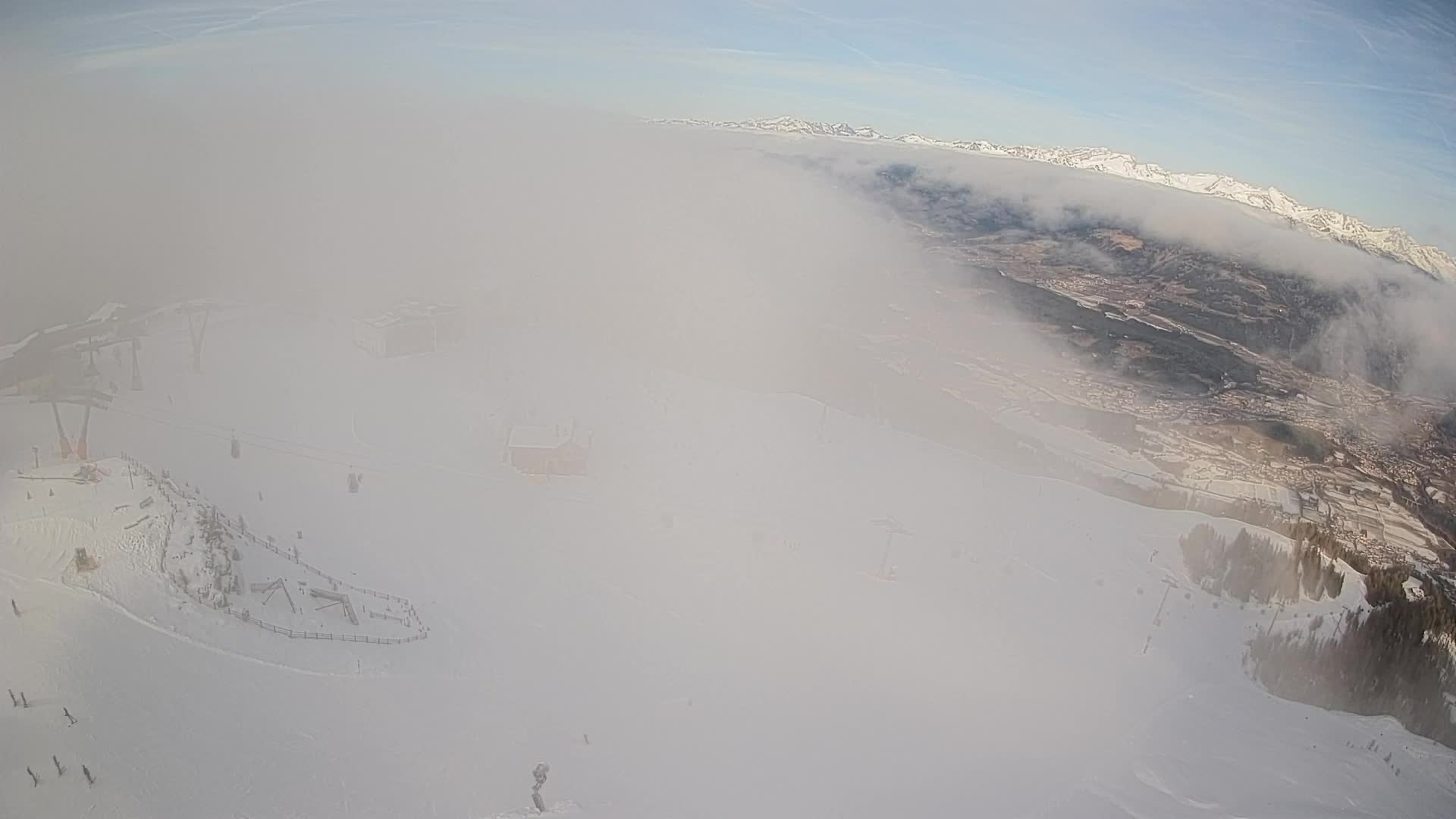 Station de ski Kronplatz sommet | vue sur Brunico