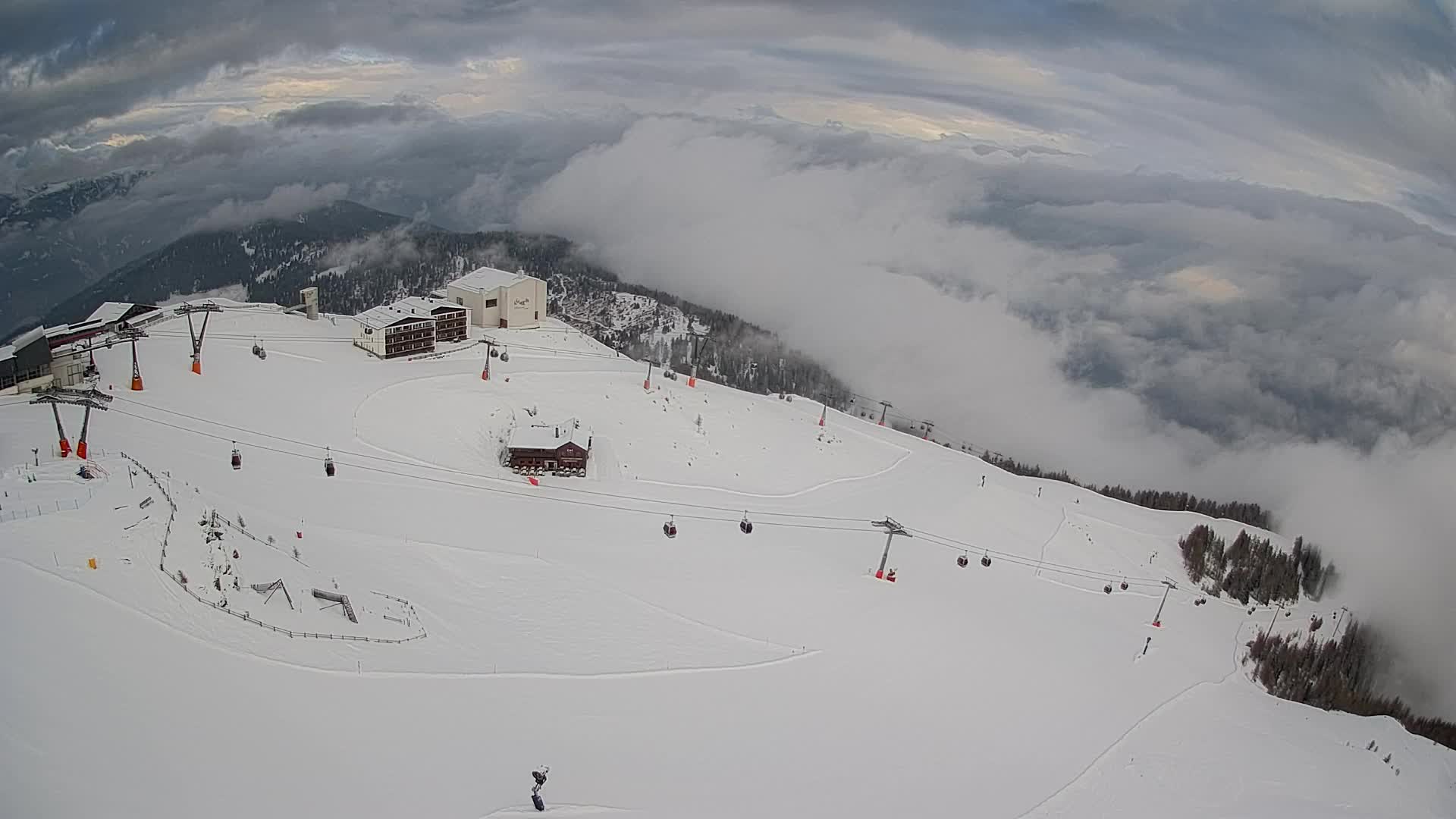 Kronplatz peak Ski resort | view to Bruneck