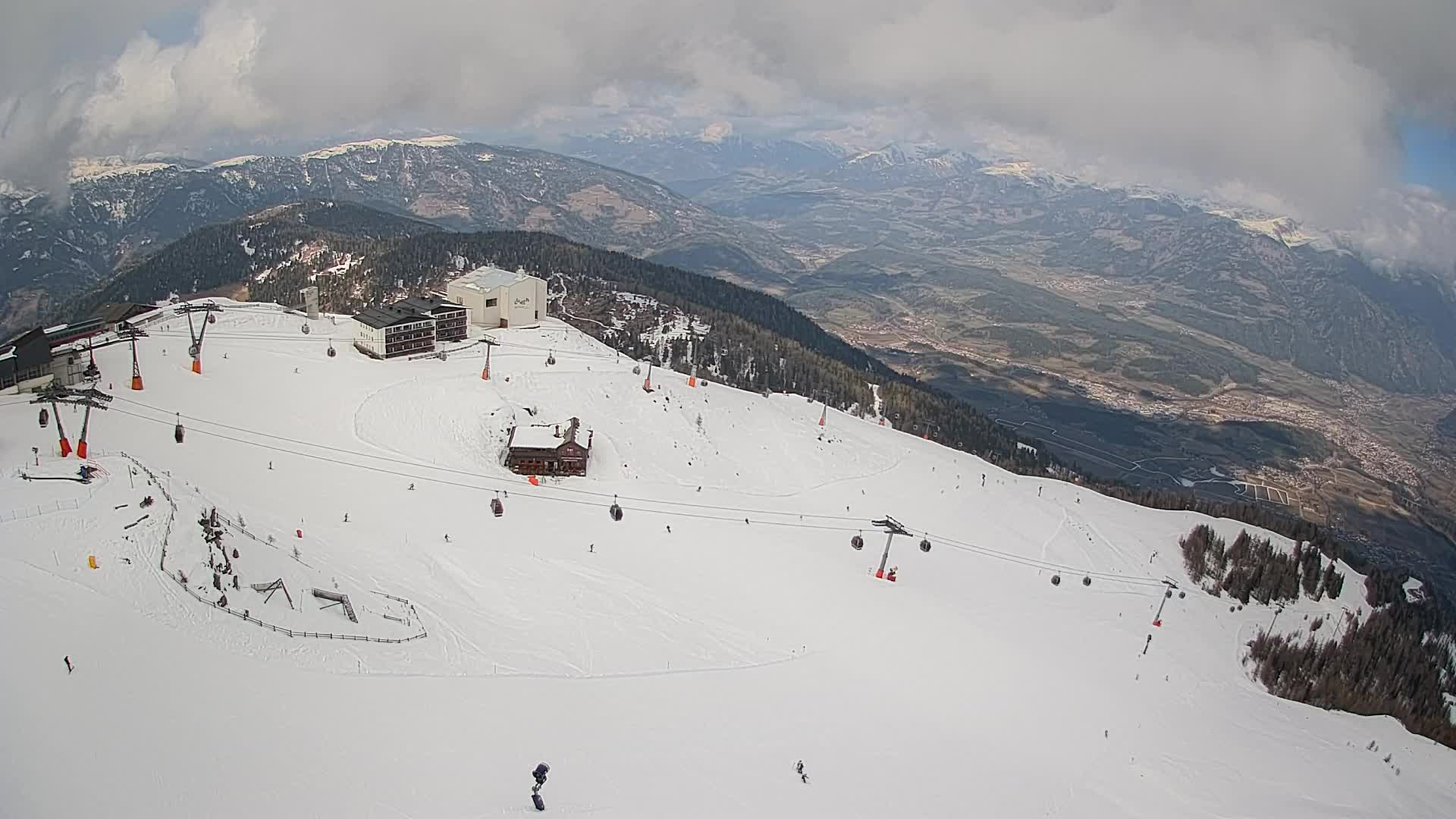 Kronplatz peak Ski resort | view to Bruneck