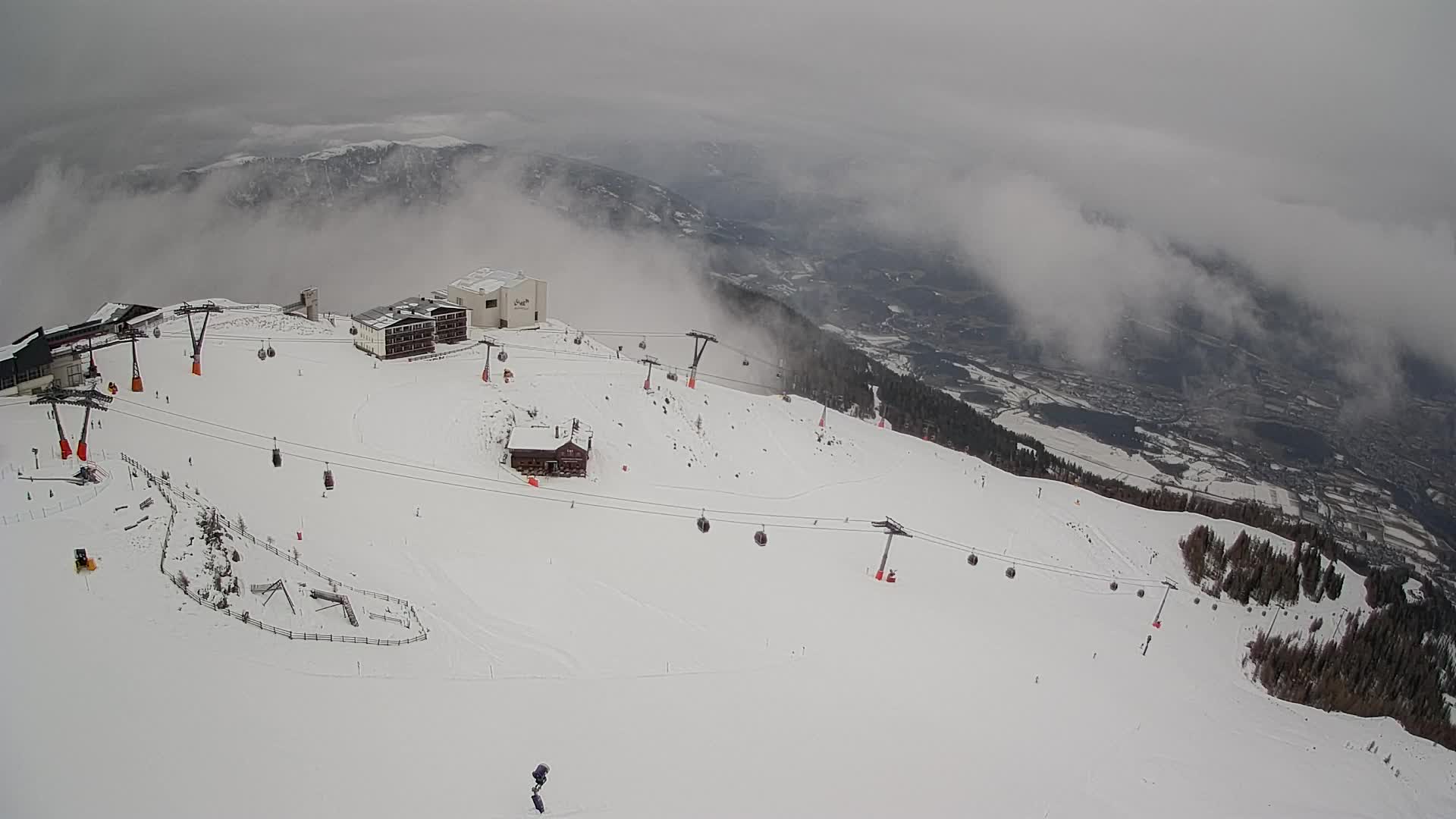 Kronplatz peak Ski resort | view to Bruneck