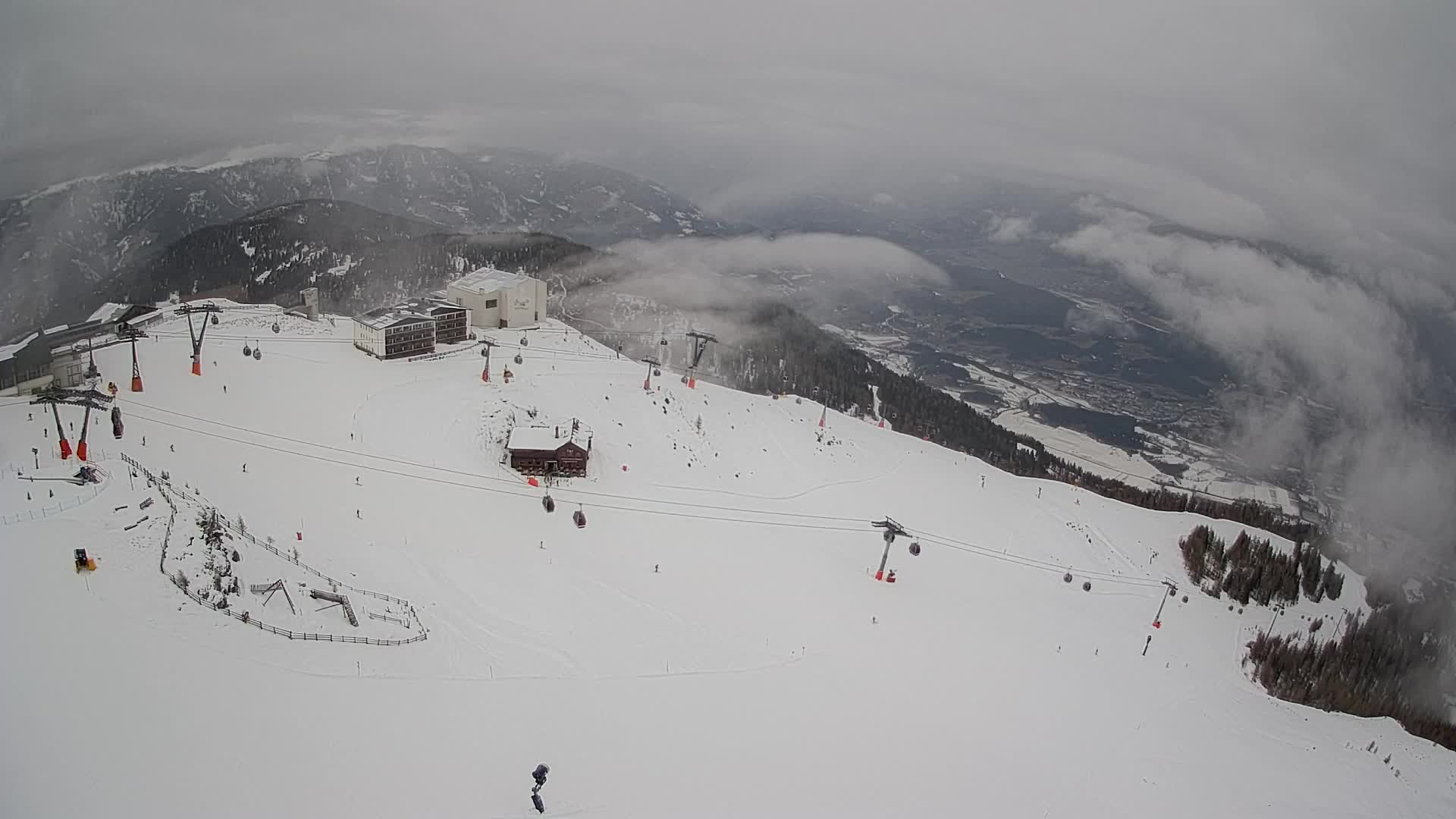 Kronplatz peak Ski resort | view to Bruneck