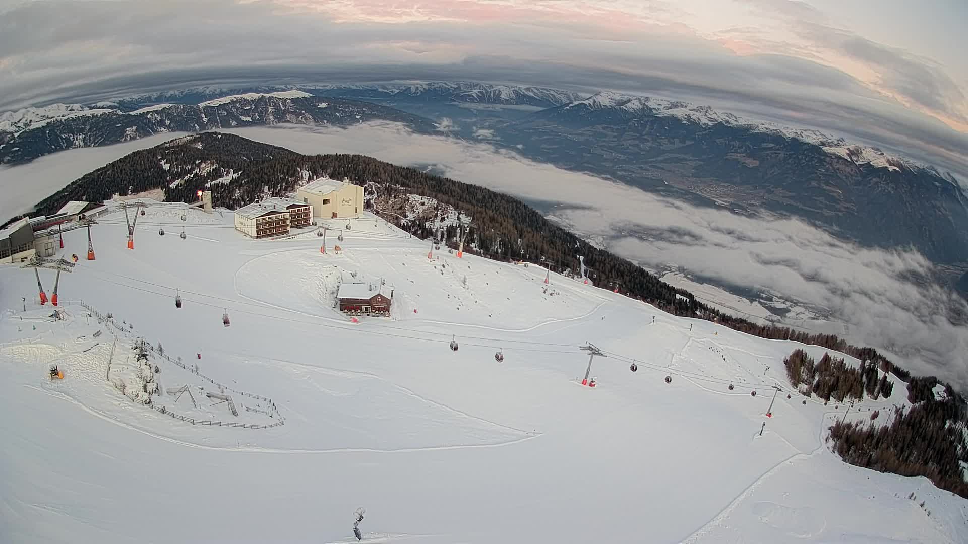 Kronplatz peak Ski resort | view to Bruneck