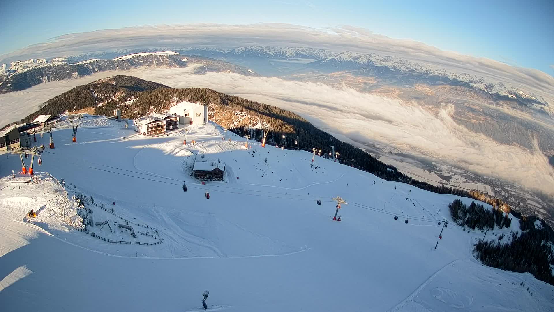 Kronplatz peak Ski resort | view to Bruneck