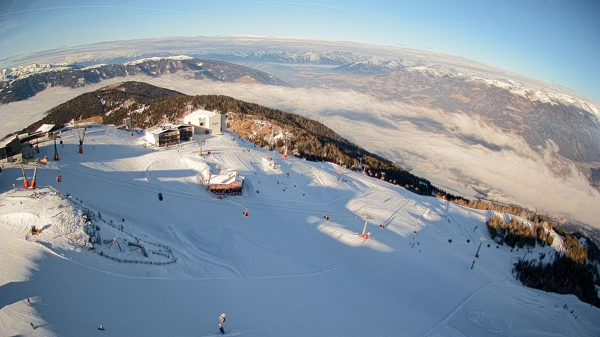 Kronplatz peak Ski resort | view to Bruneck