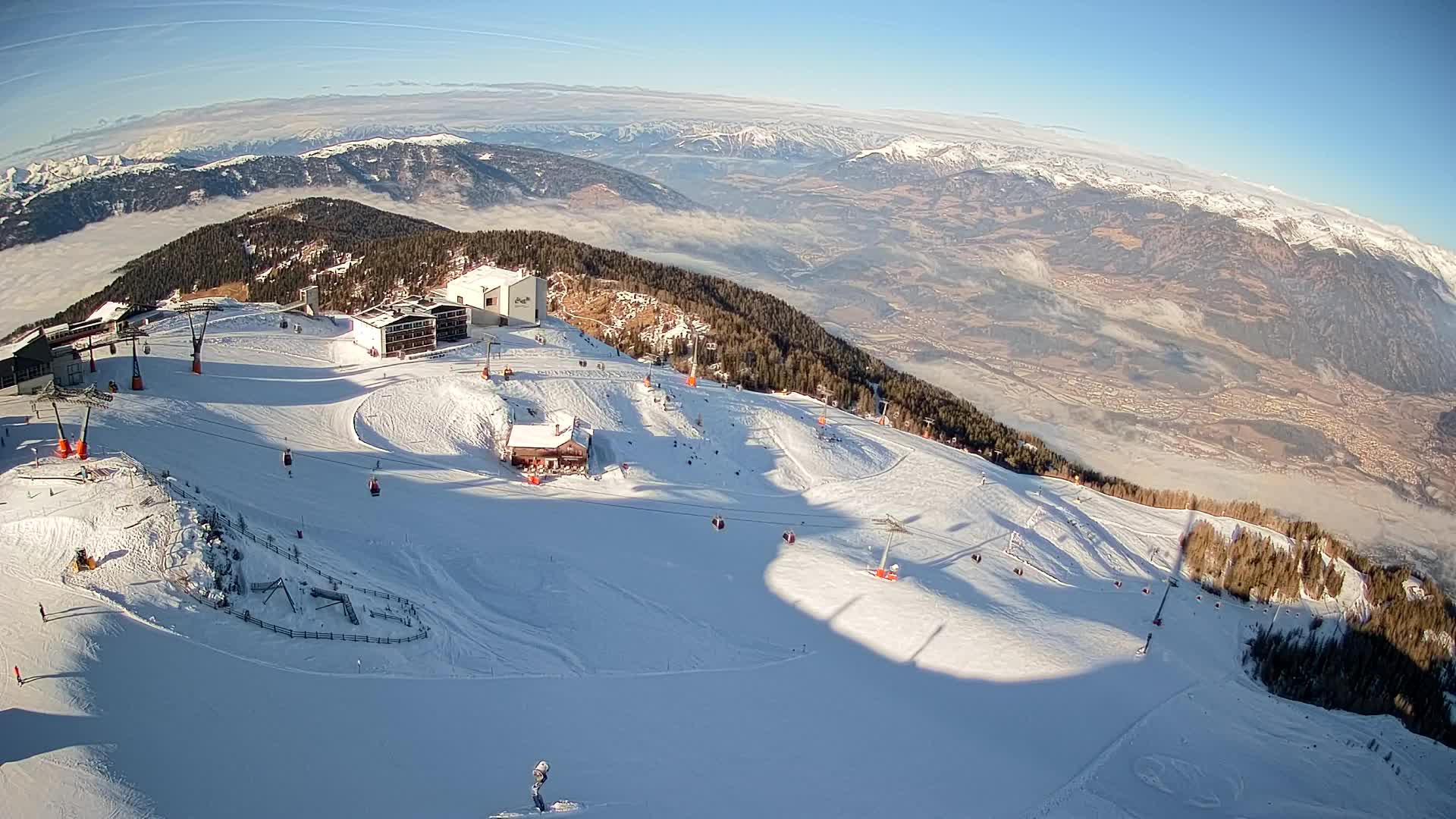 Kronplatz peak Ski resort | view to Bruneck