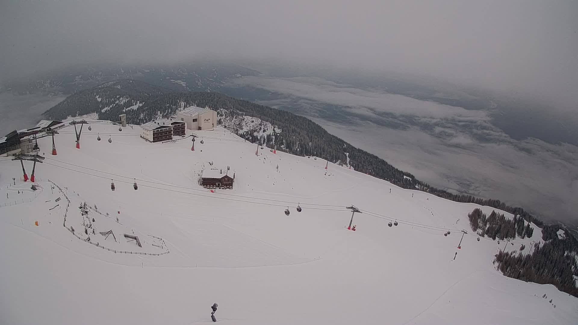 Kronplatz peak Ski resort | view to Bruneck