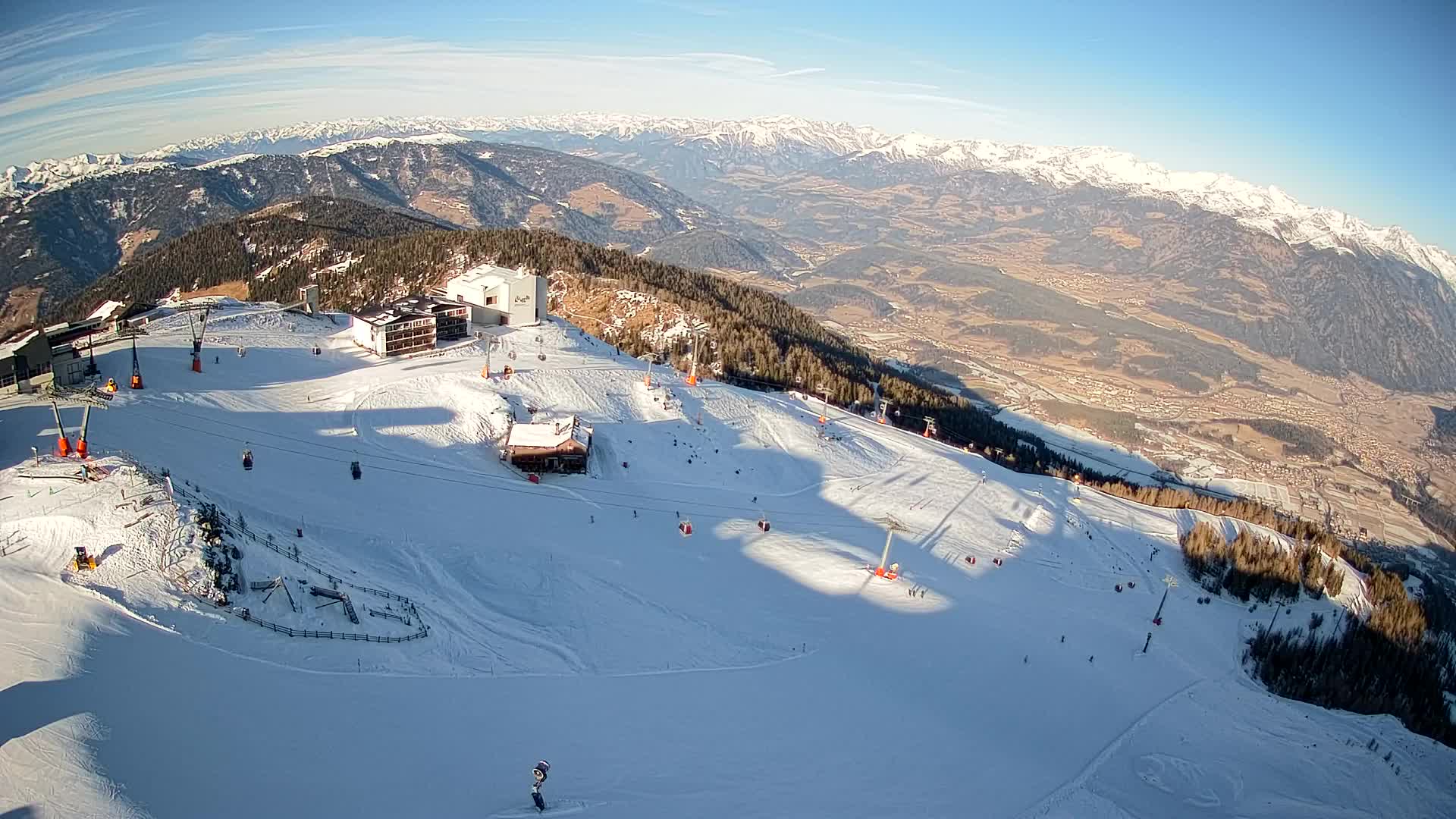 Station de ski Kronplatz sommet | vue sur Brunico
