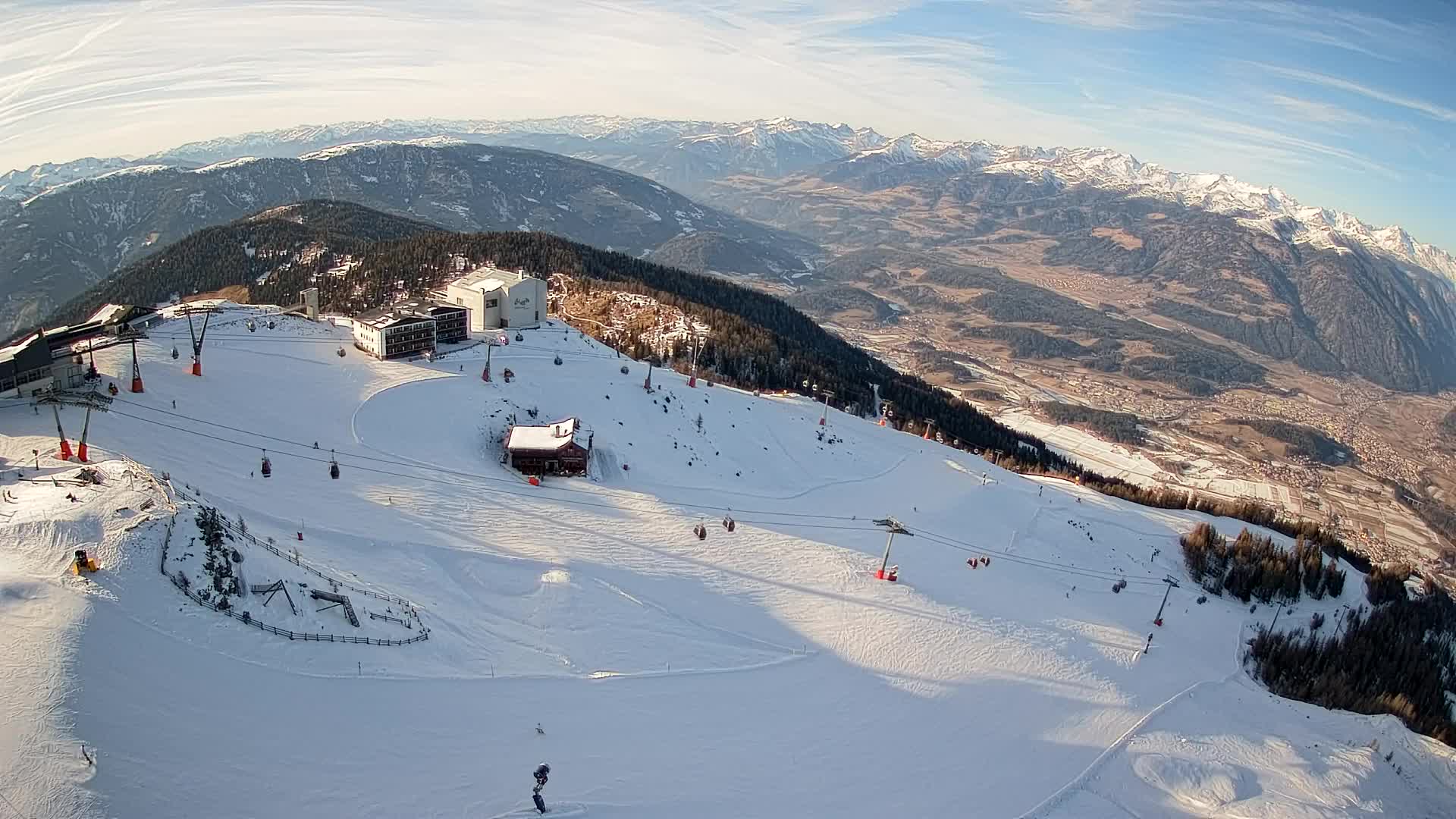 Station de ski Kronplatz sommet | vue sur Brunico