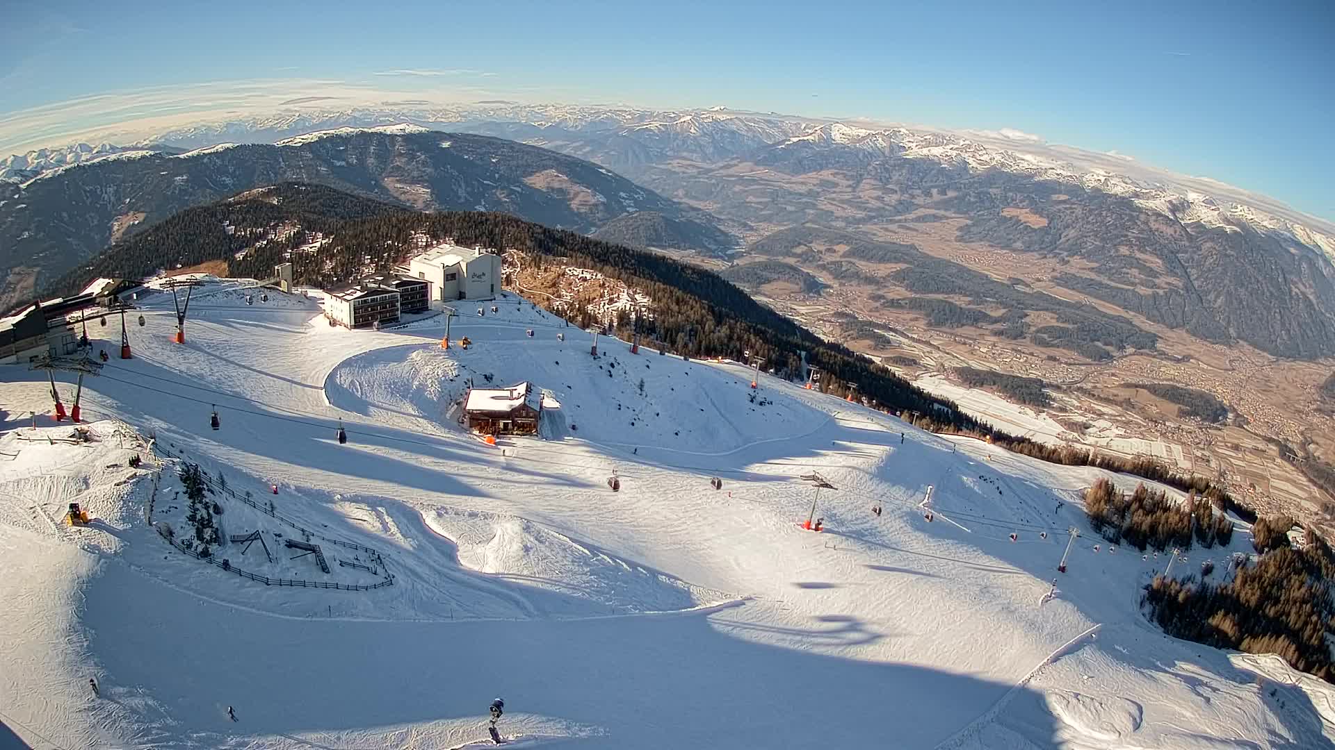 Kronplatz peak Ski resort | view to Bruneck