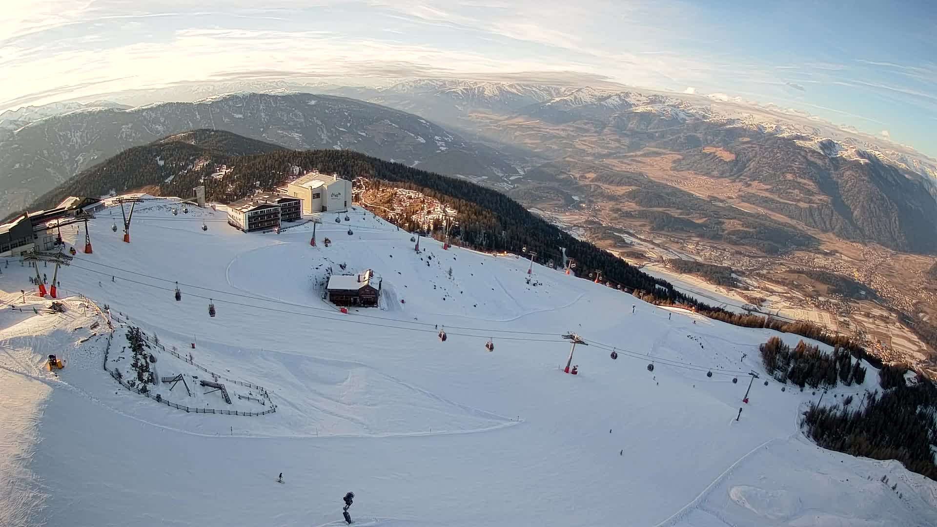 Kronplatz peak Ski resort | view to Bruneck