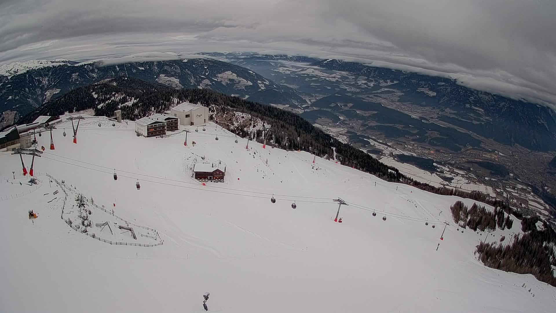 Kronplatz peak Ski resort | view to Bruneck