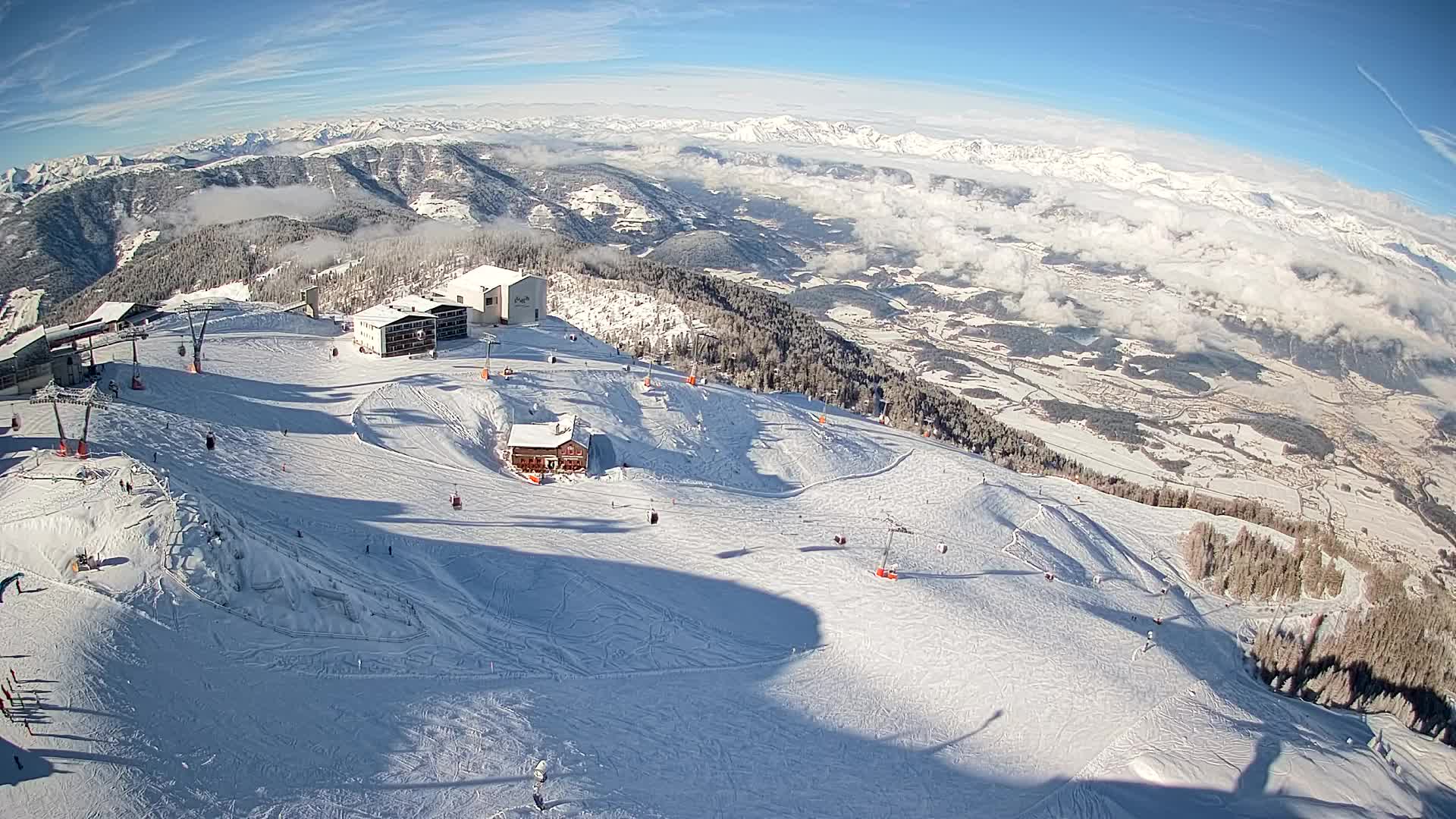 Stazione sciistica di Plan de Corones | vista su Brunico