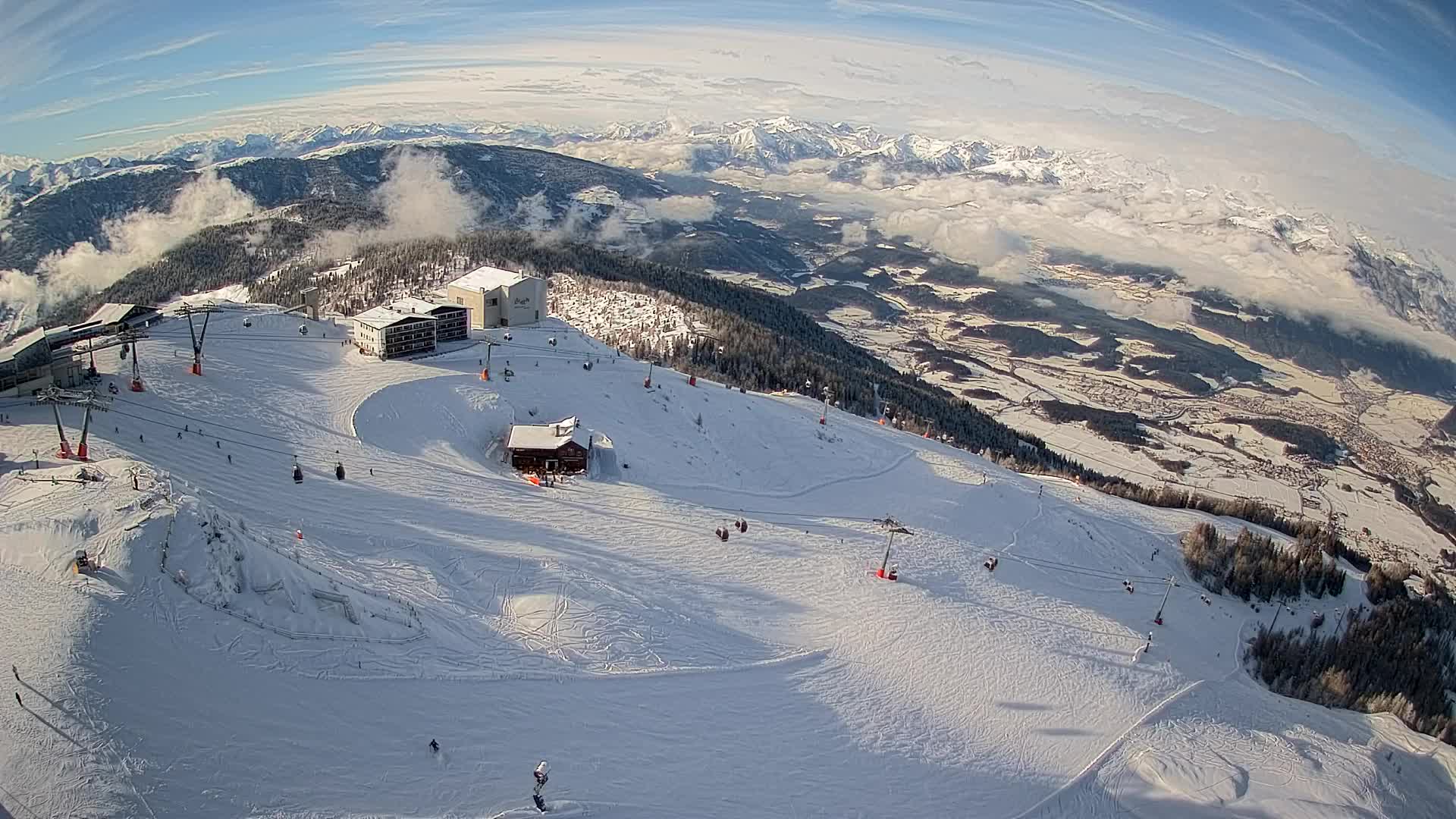 Kronplatz peak Ski resort | view to Bruneck