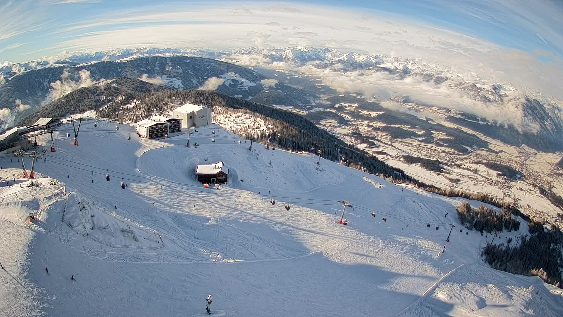 Kronplatz peak Ski resort | view to Bruneck