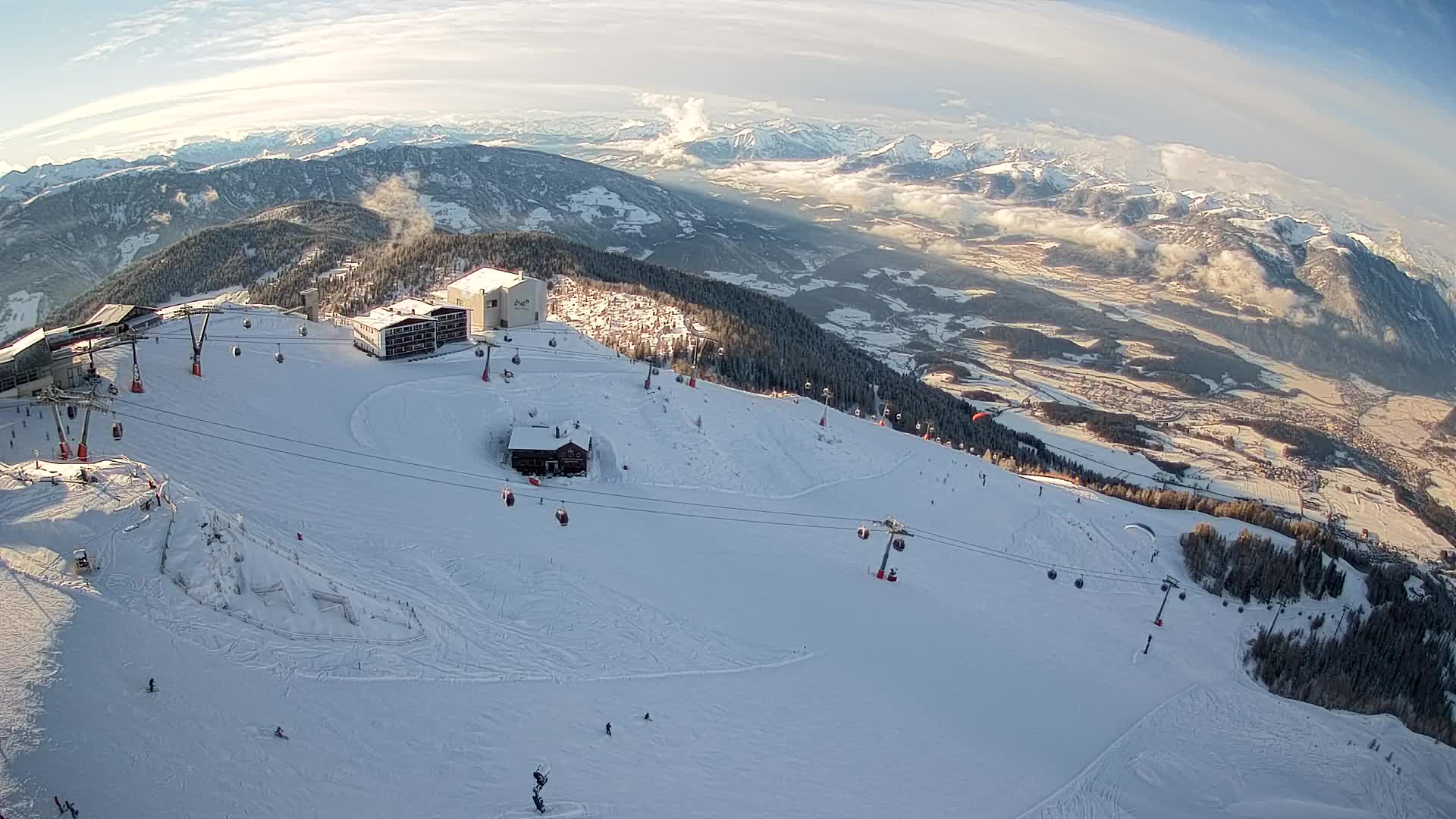 Kronplatz peak Ski resort | view to Bruneck