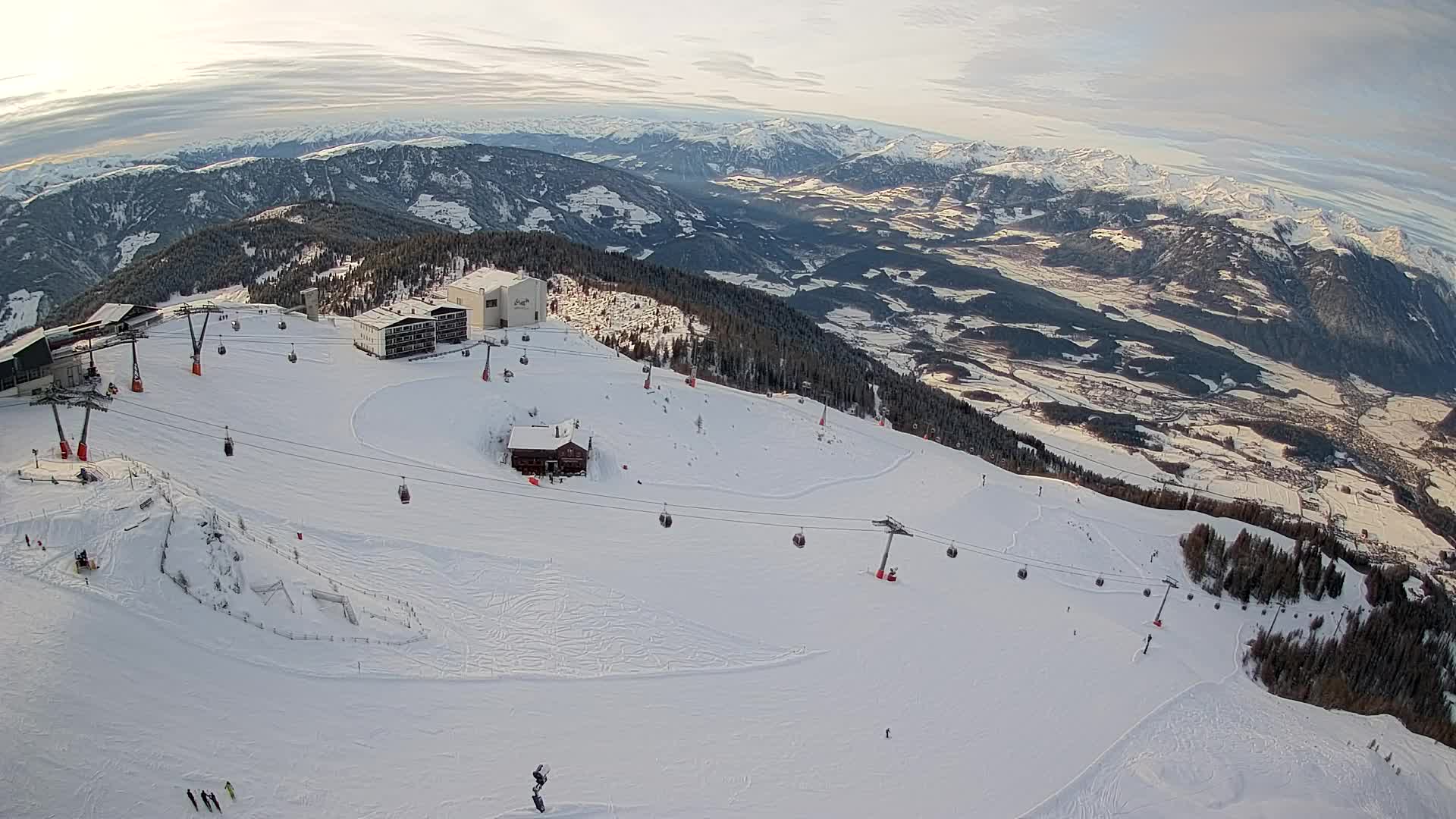Kronplatz peak Ski resort | view to Bruneck