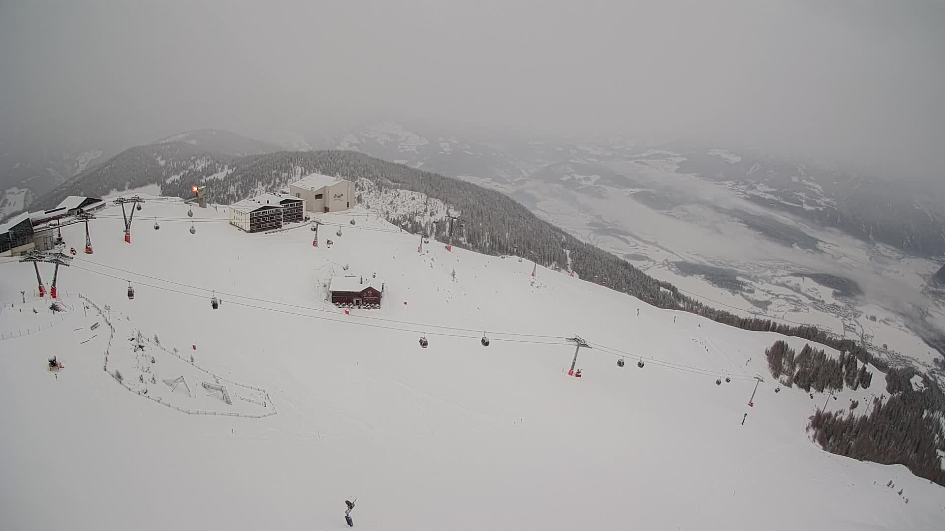 Skigebiet Kronplatz Gipfel | Blick auf Bruneck
