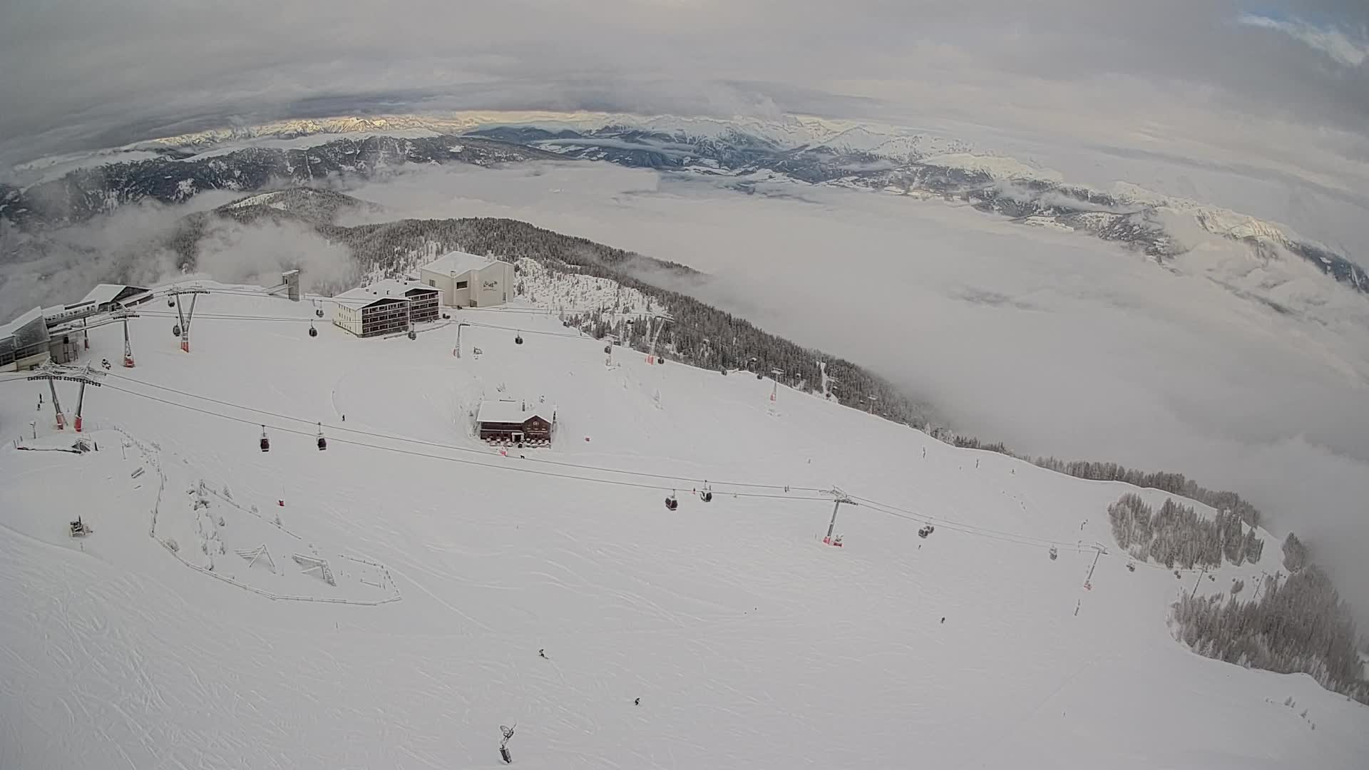 Smučišče Kronplatz – vrh | pogled na Bruneck