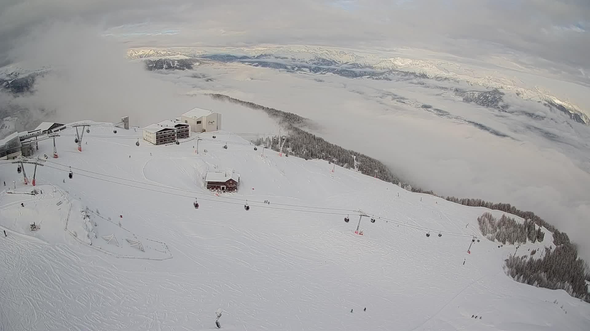 Kronplatz peak Ski resort | view to Bruneck