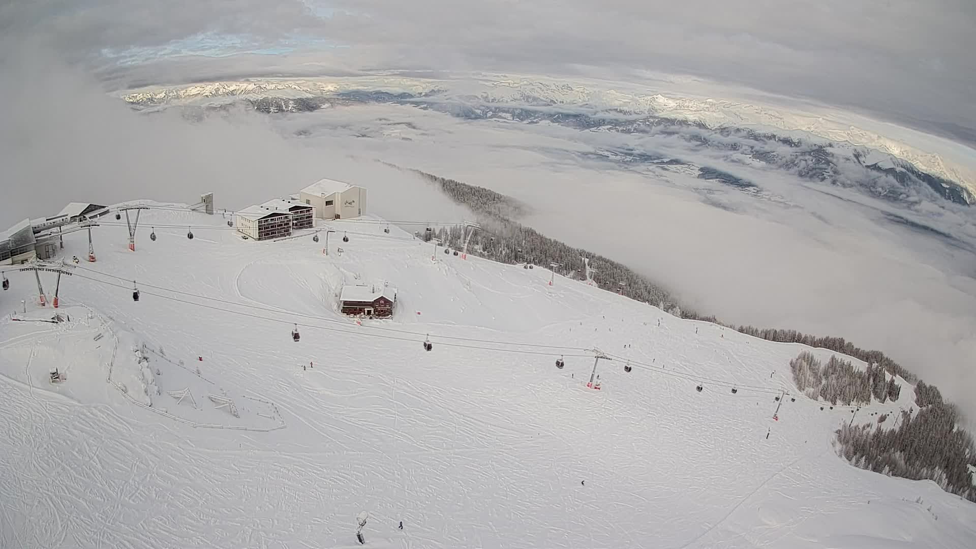 Kronplatz peak Ski resort | view to Bruneck
