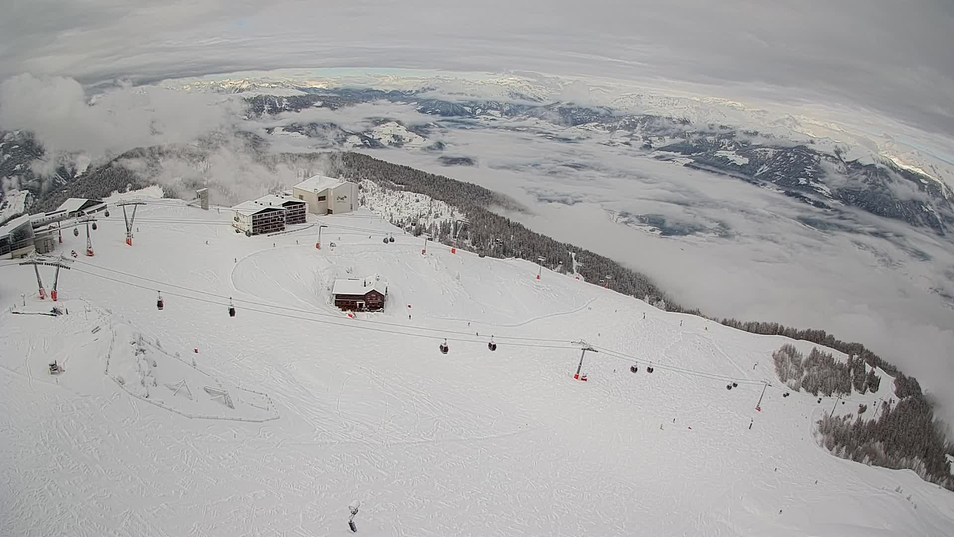 Smučišče Kronplatz – vrh | pogled na Bruneck