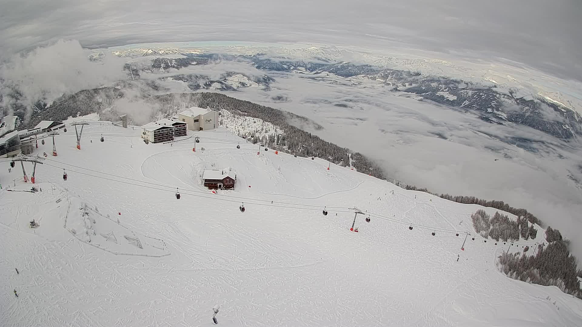 Smučišče Kronplatz – vrh | pogled na Bruneck