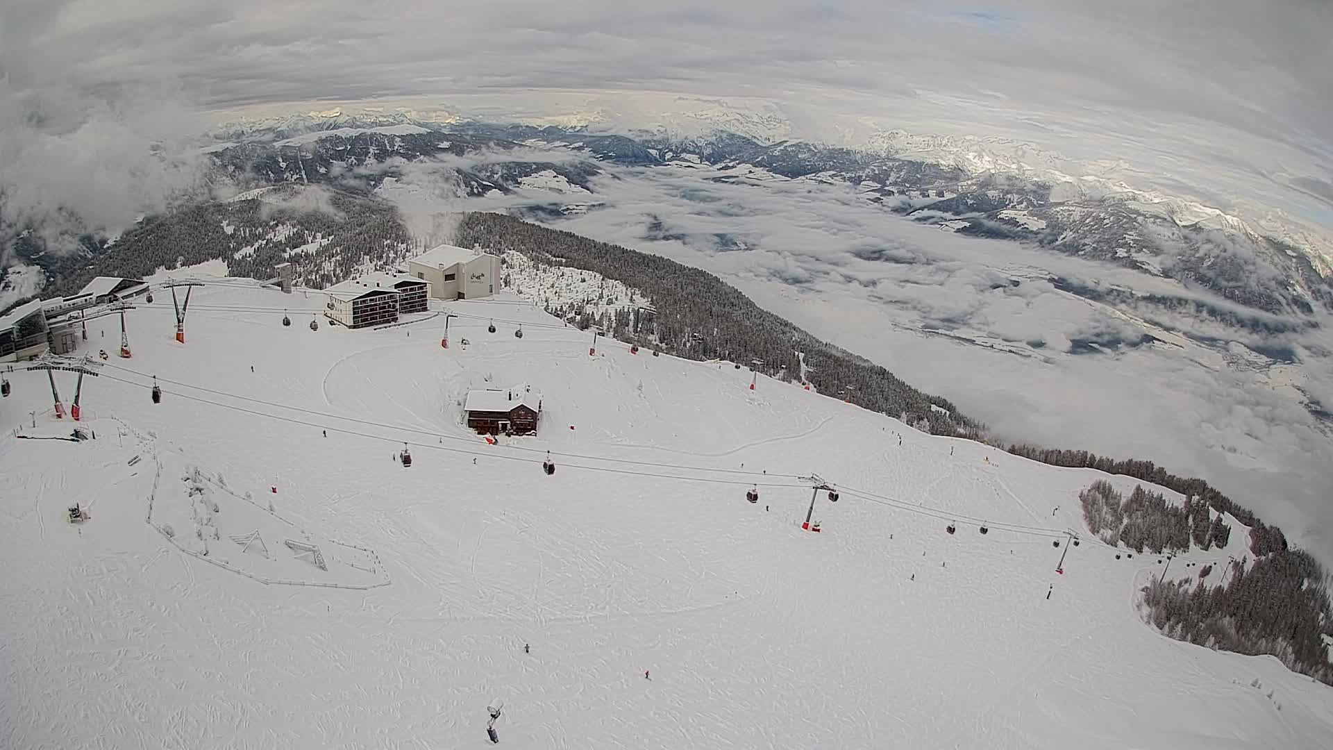 Kronplatz peak Ski resort | view to Bruneck