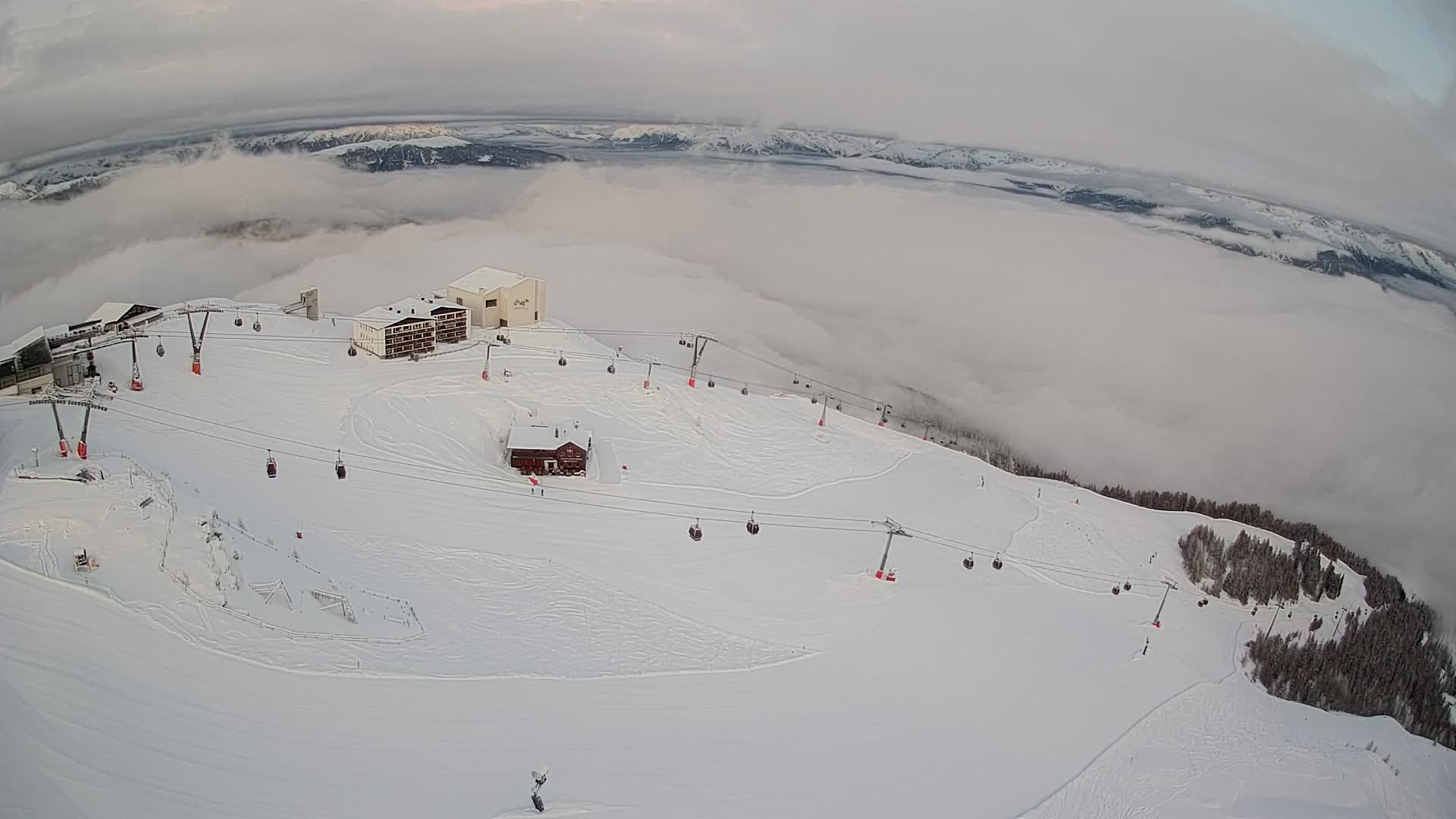 Kronplatz peak Ski resort | view to Bruneck