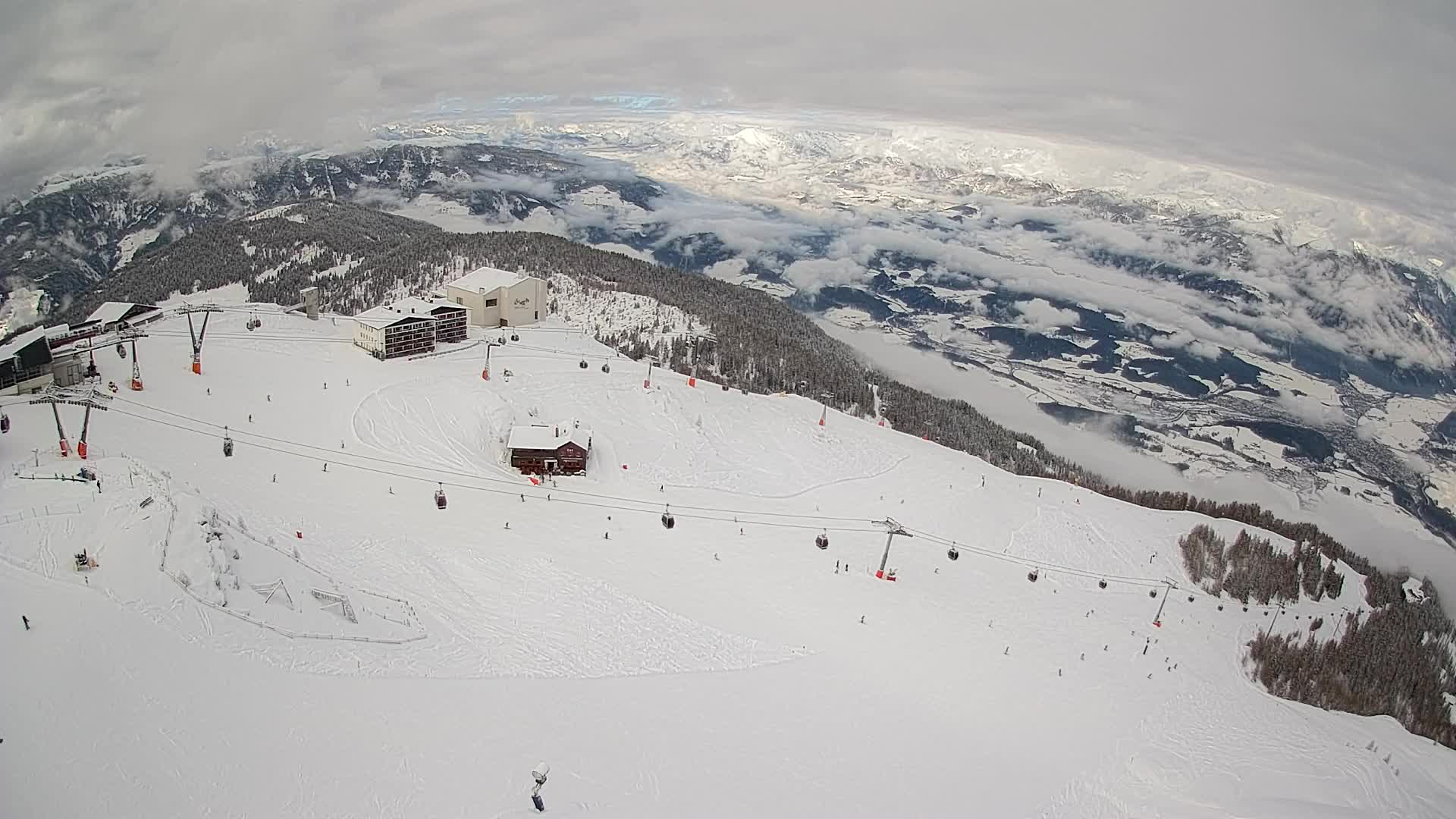 Kronplatz peak Ski resort | view to Bruneck