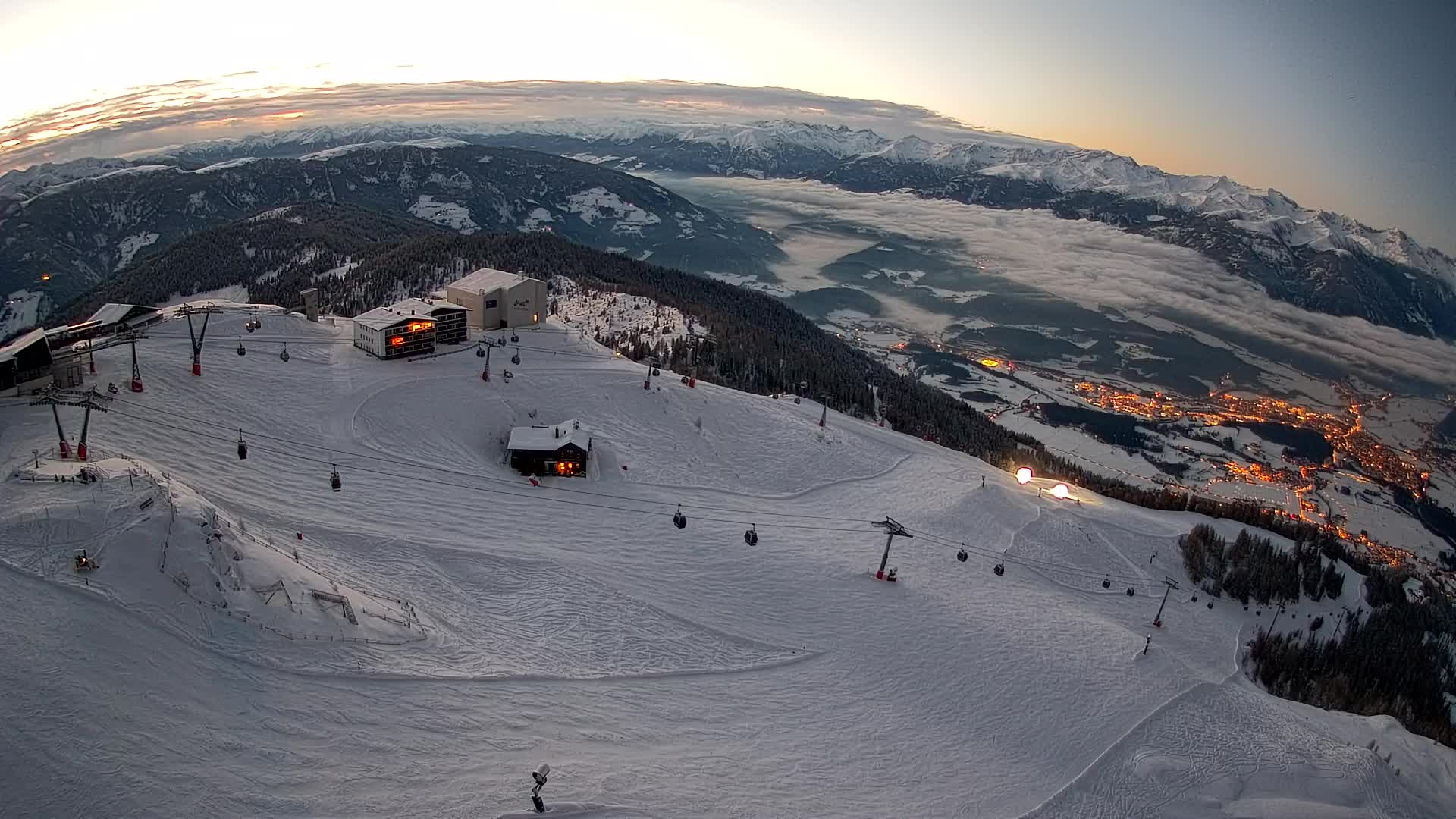 Kronplatz peak Ski resort | view to Bruneck