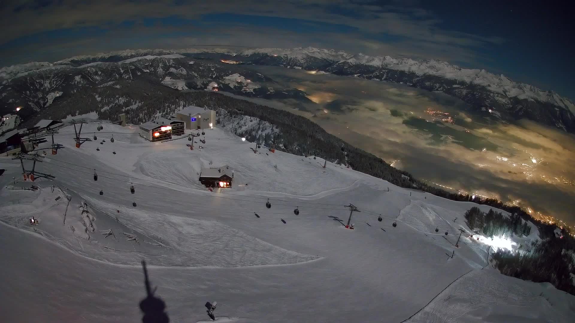 Station de ski Kronplatz sommet | vue sur Brunico