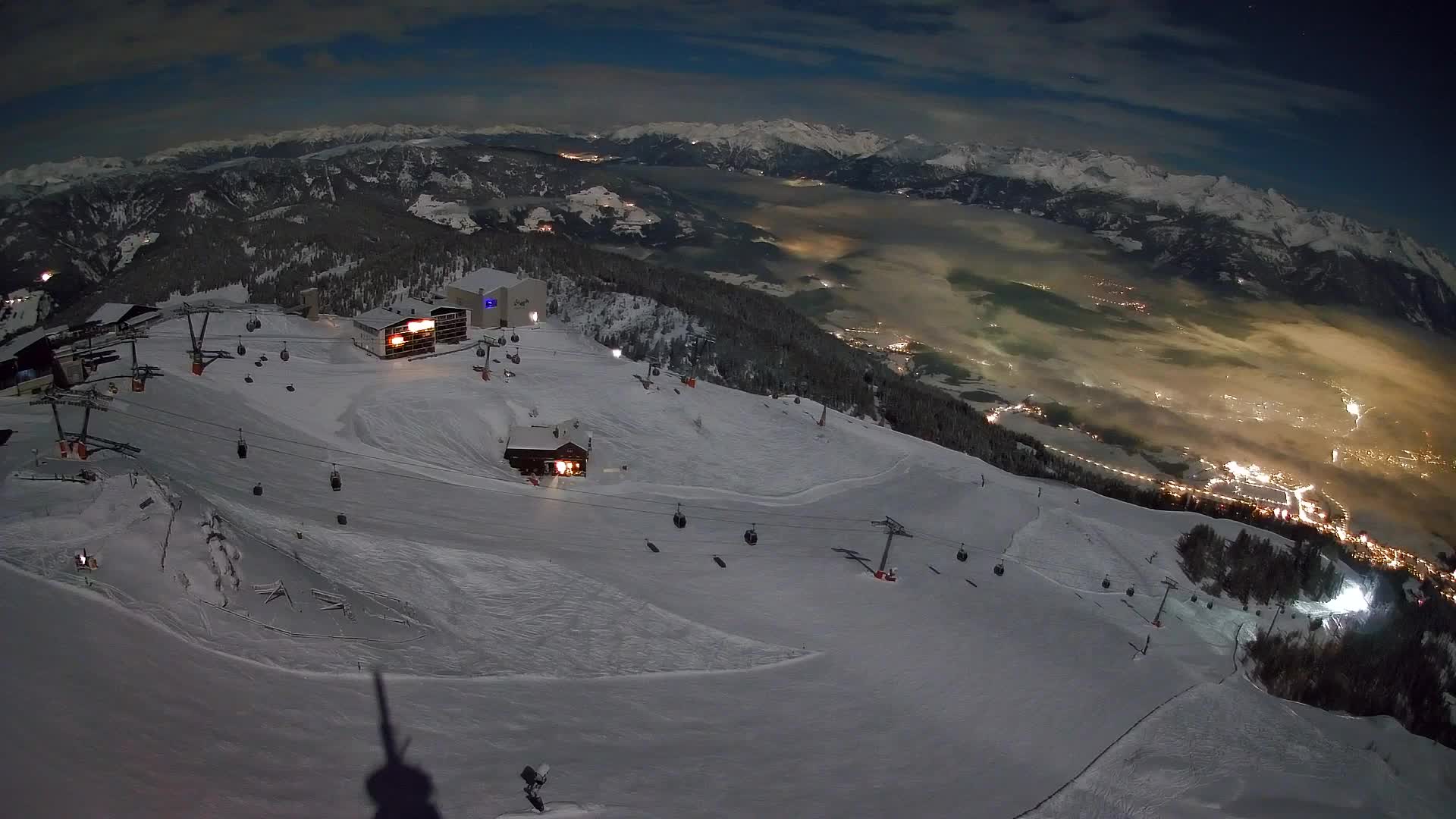 Station de ski Kronplatz sommet | vue sur Brunico