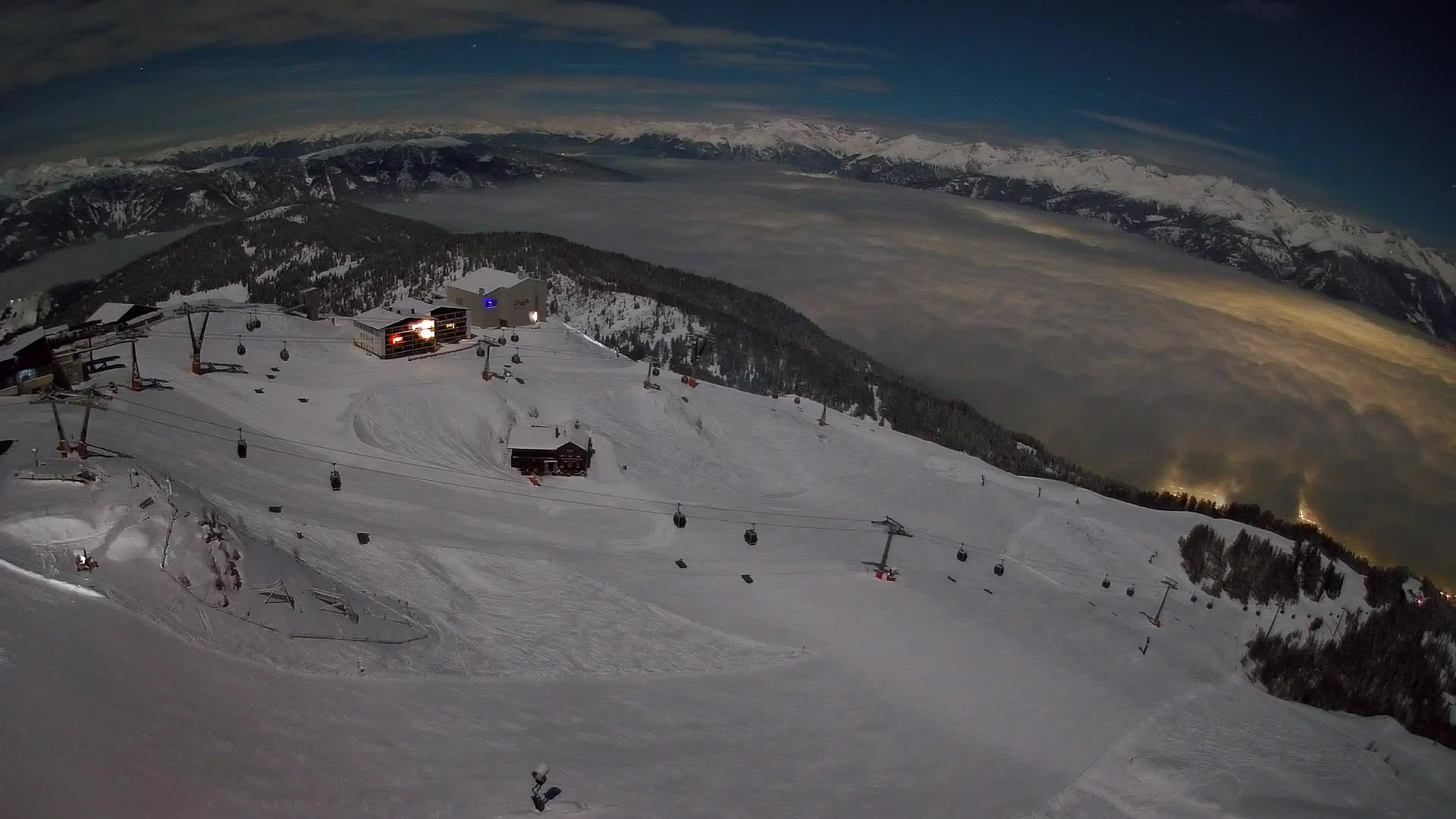 Kronplatz peak Ski resort | view to Bruneck