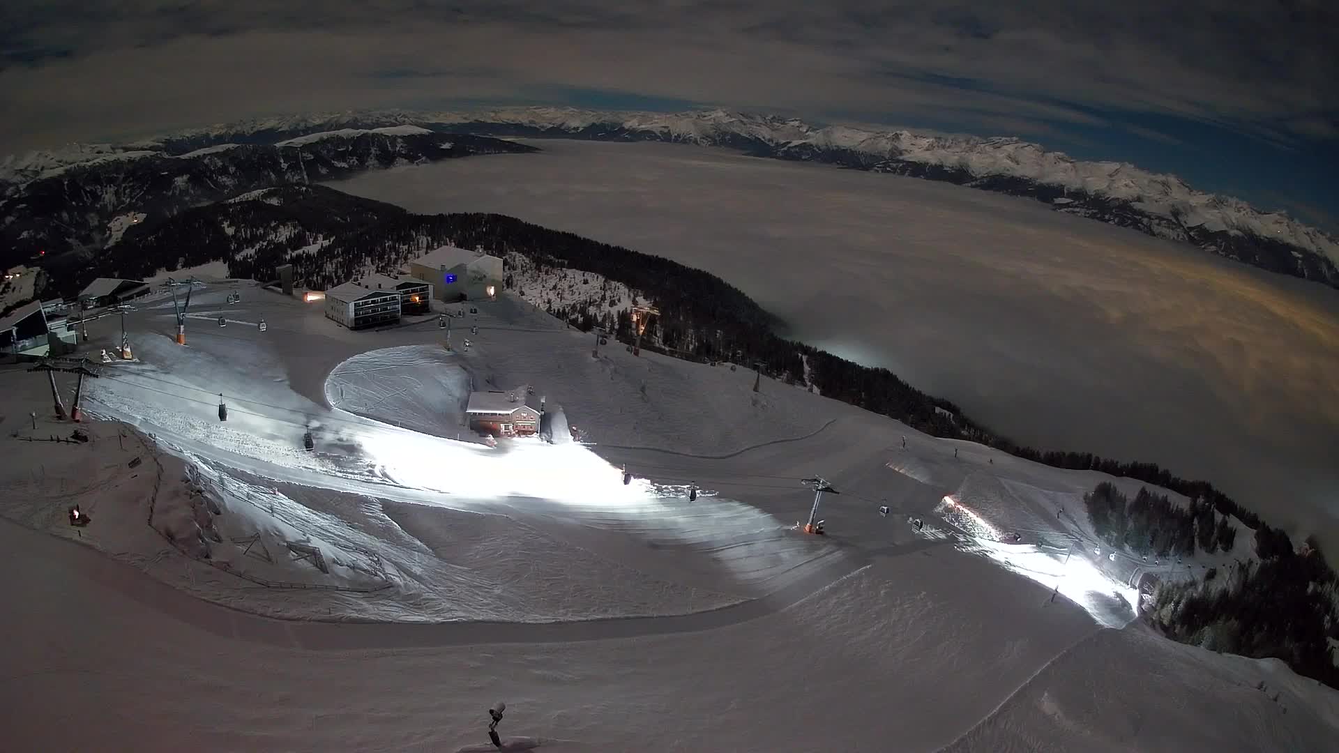 Kronplatz peak Ski resort | view to Bruneck