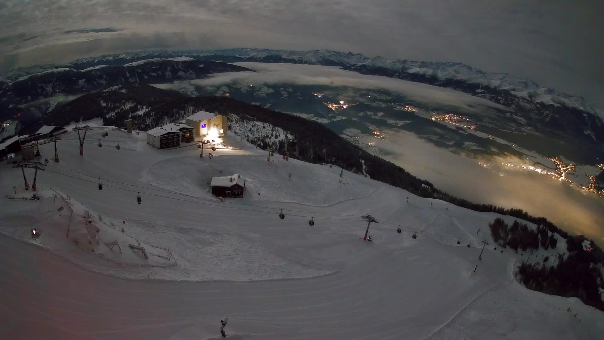 Kronplatz peak Ski resort | view to Bruneck