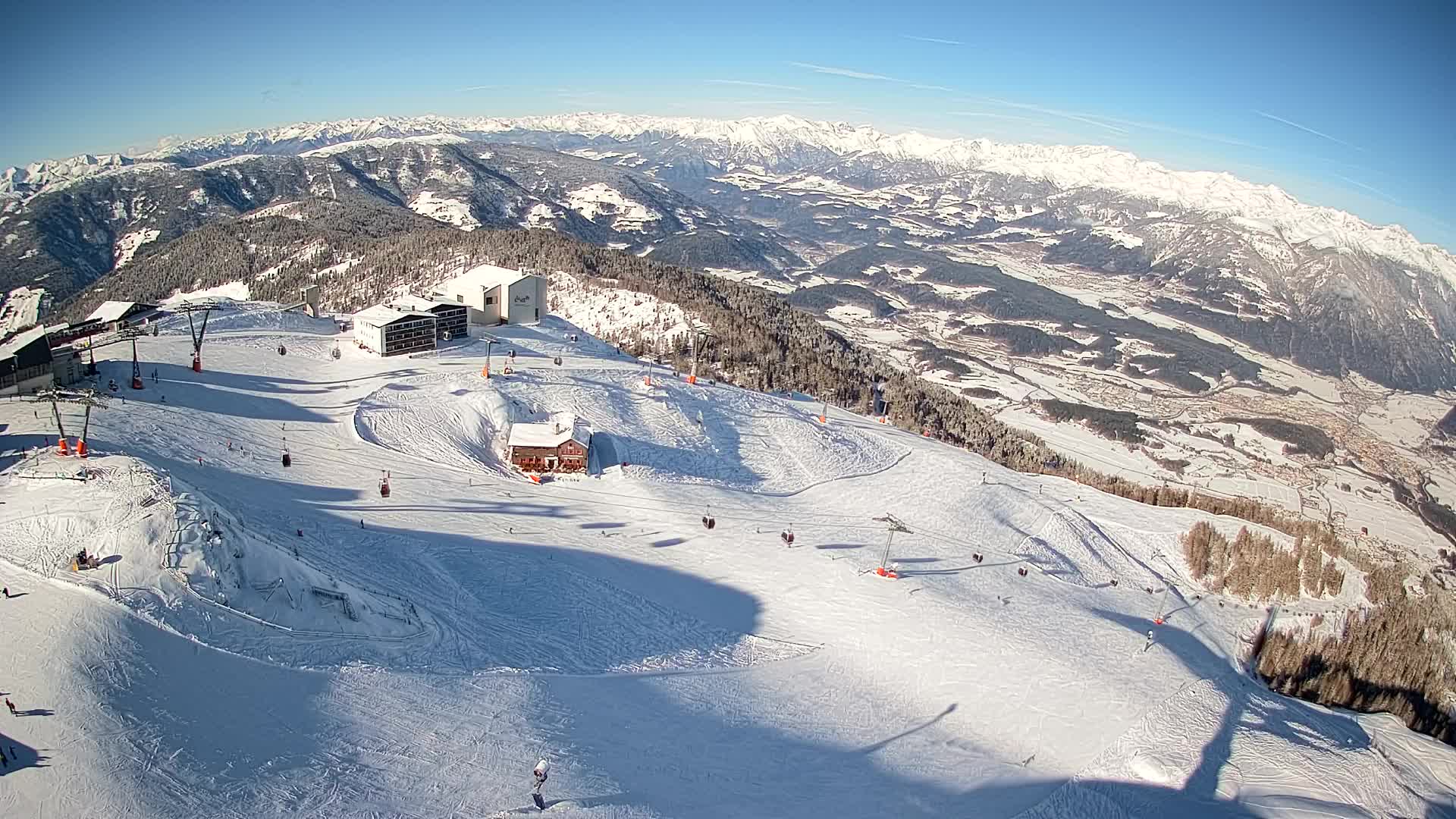 Kronplatz peak Ski resort | view to Bruneck