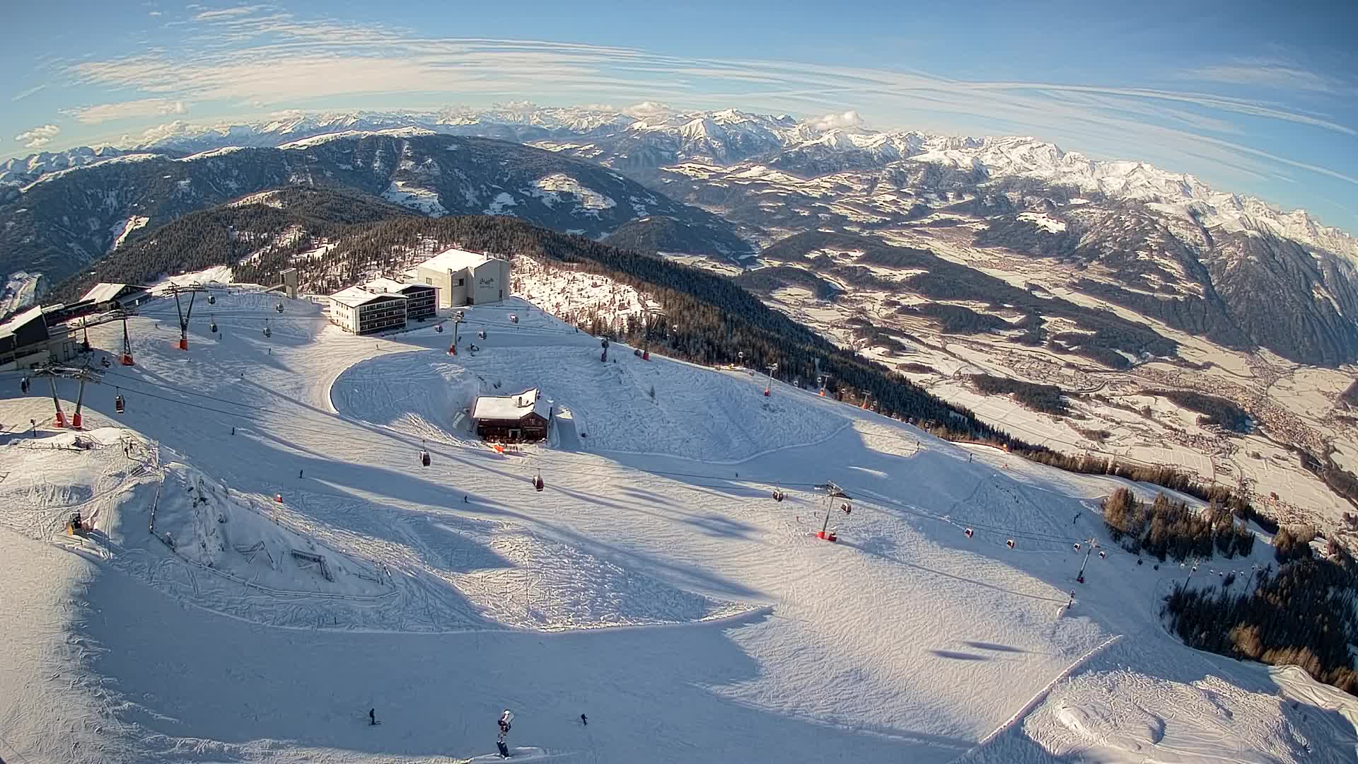 Station de ski Kronplatz sommet | vue sur Brunico