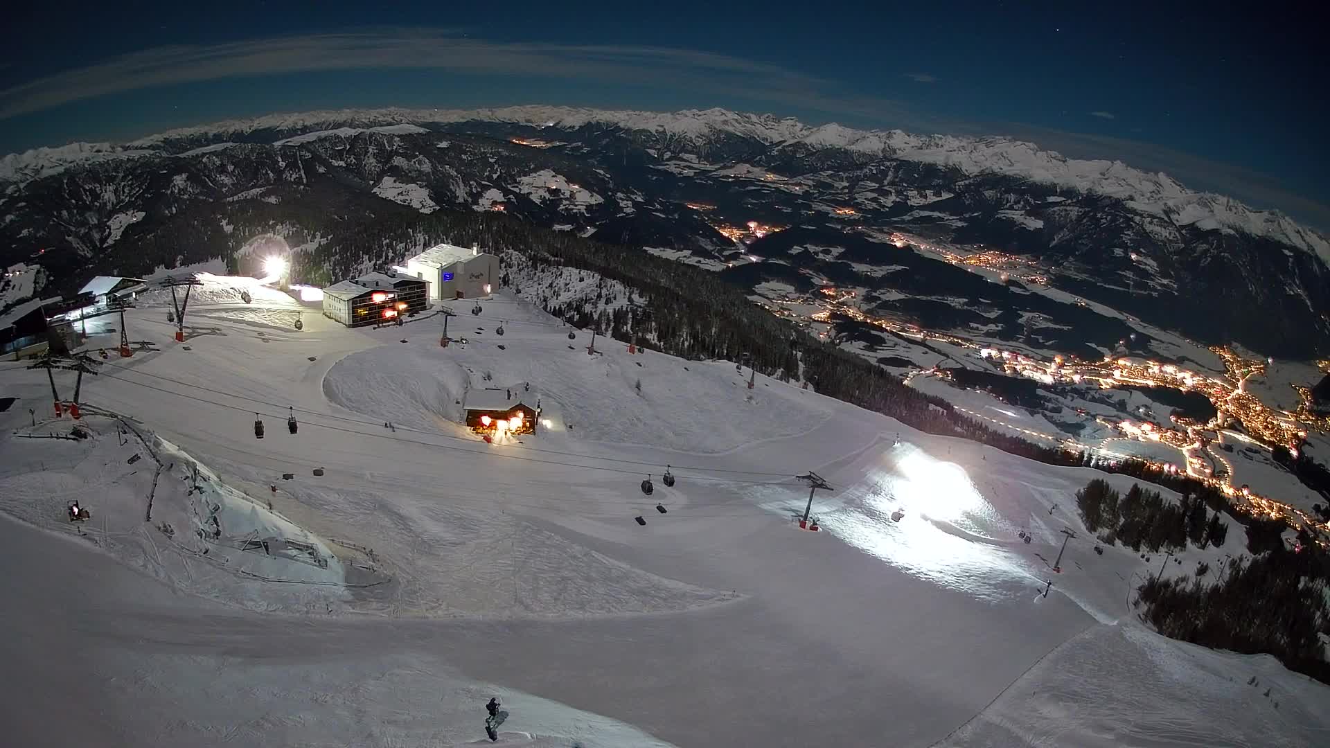 Station de ski Kronplatz sommet | vue sur Brunico