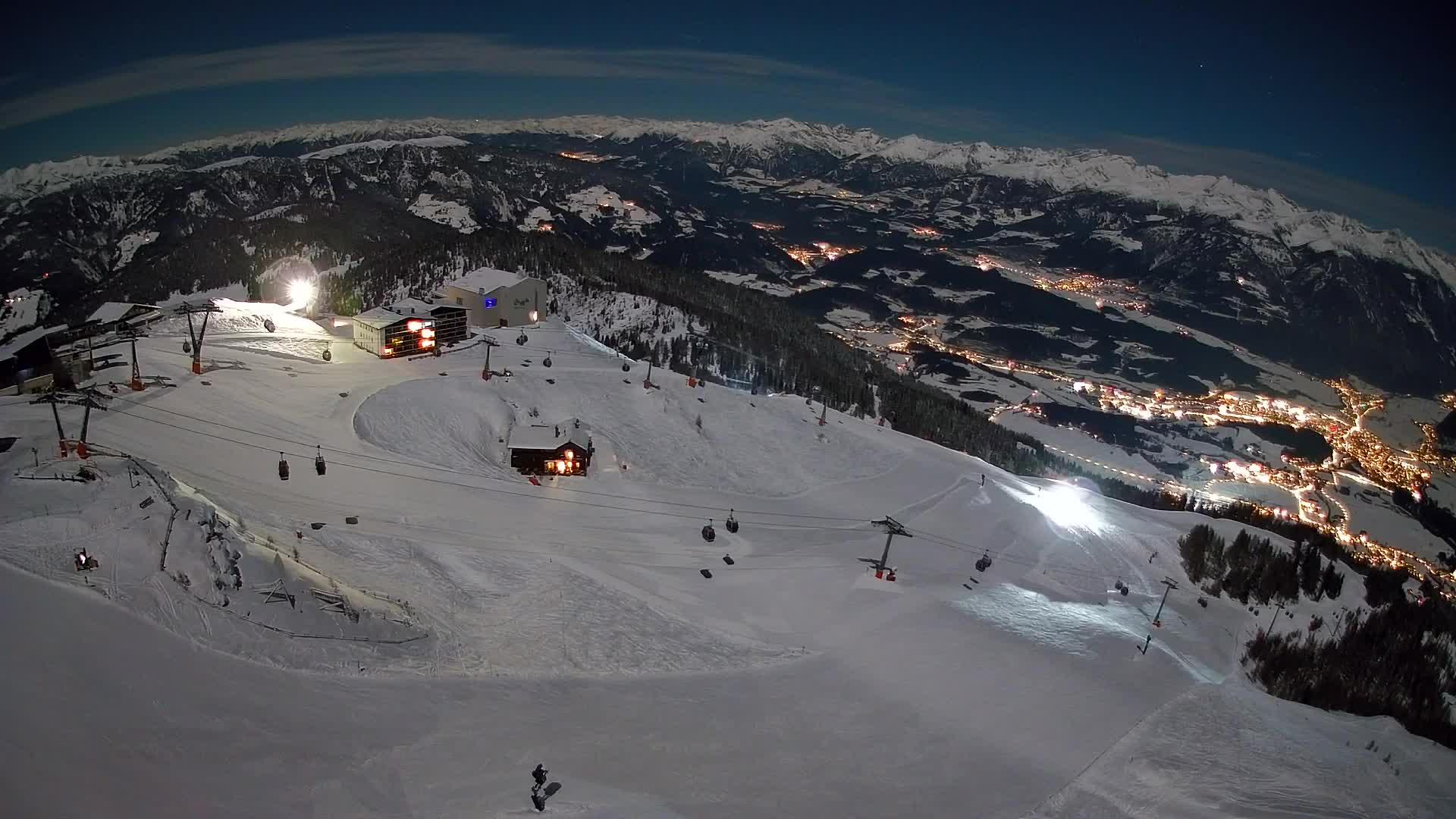 Station de ski Kronplatz sommet | vue sur Brunico
